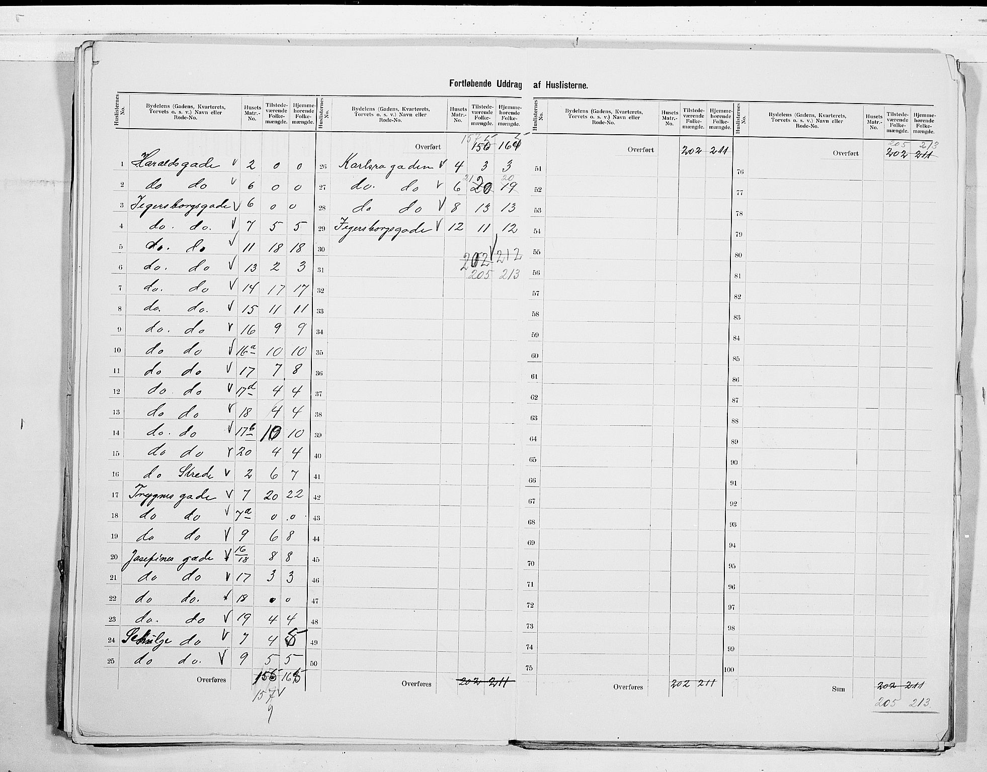 RA, 1900 census for Larvik, 1900, p. 61