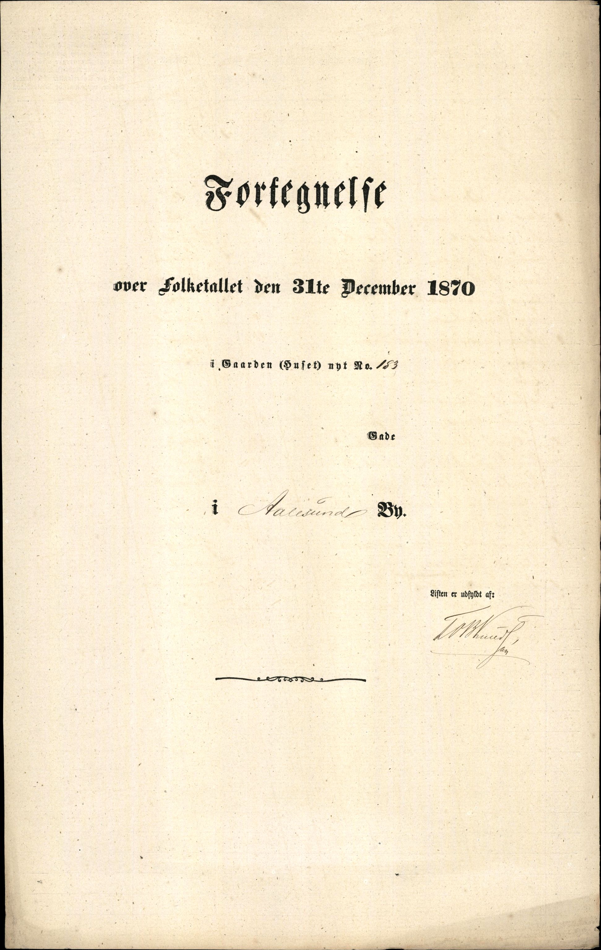 RA, 1870 census for 1501 Ålesund, 1870, p. 376