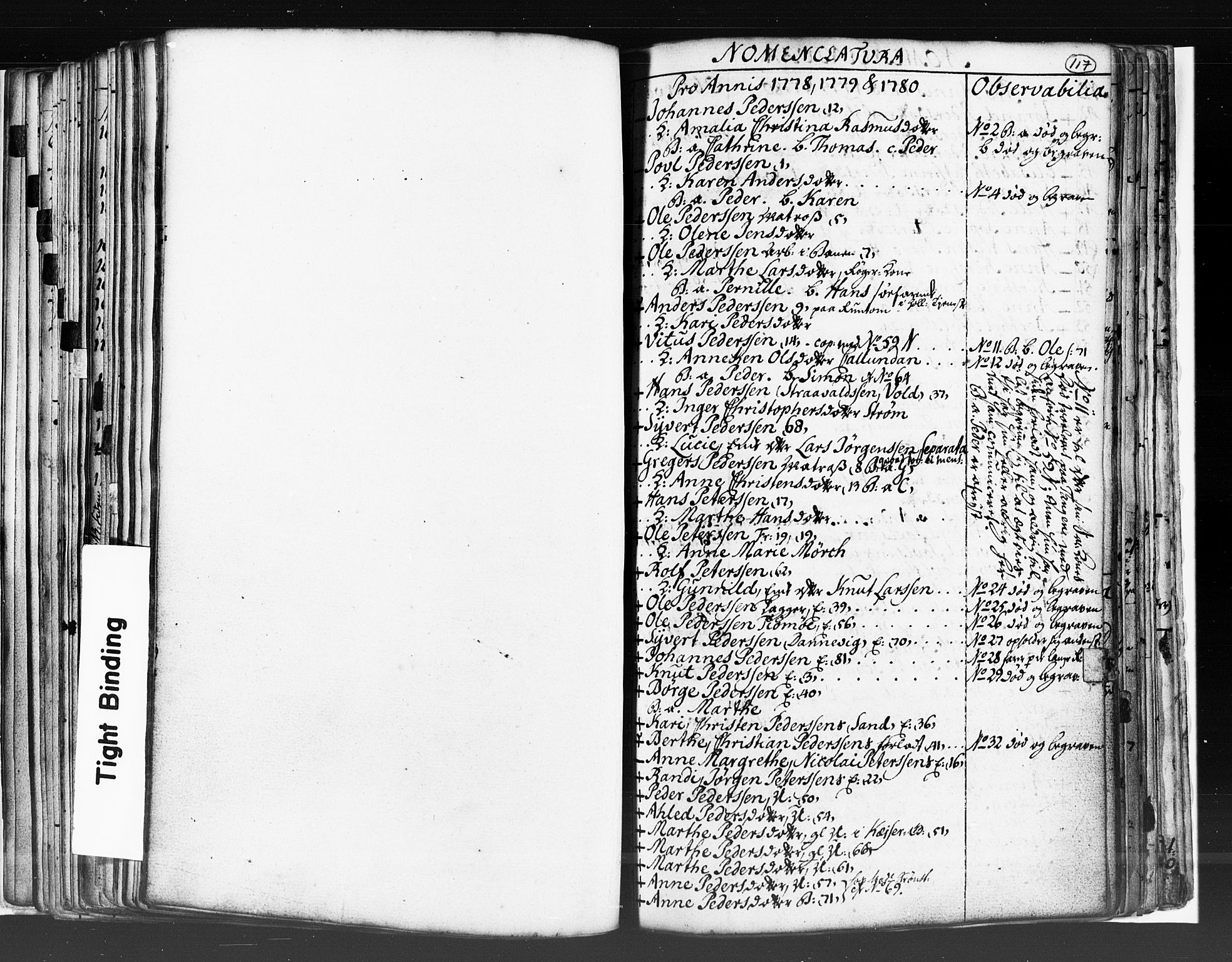 Strømsø kirkebøker, SAKO/A-246/K/Ka/L0001: Sjeleregister, 1778-1792, p. 117