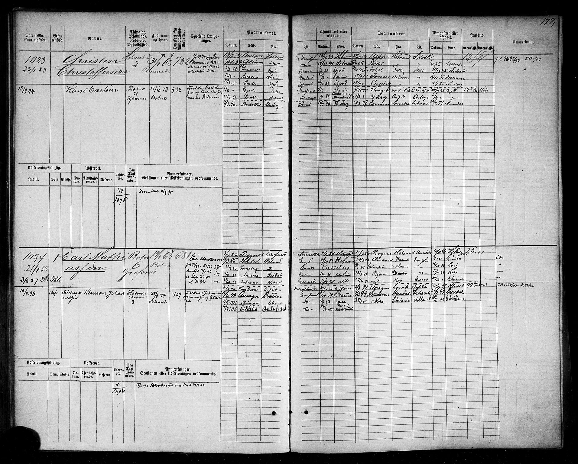 Holmestrand innrulleringskontor, AV/SAKO-A-1151/F/Fc/L0004: Hovedrulle, 1872-1913, p. 216