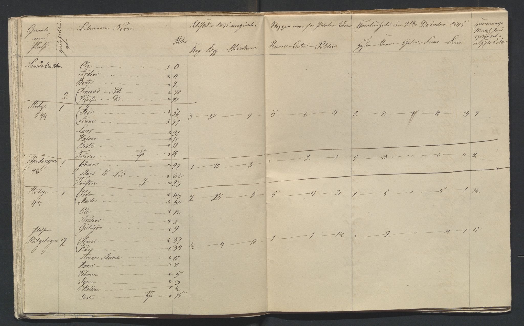 SAH, 1845 Census for Jevnaker parish, 1845, p. 16