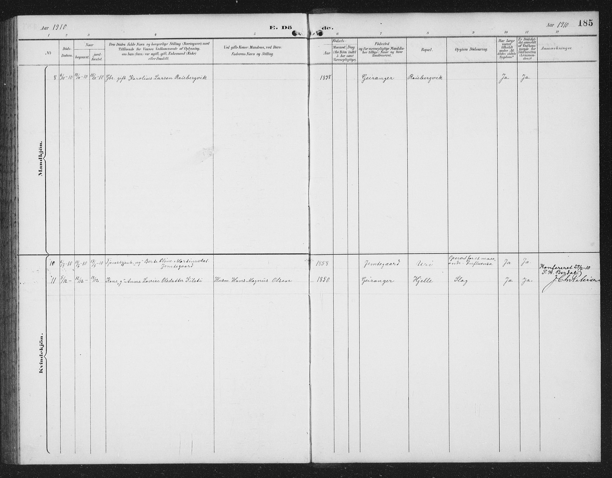 Ministerialprotokoller, klokkerbøker og fødselsregistre - Møre og Romsdal, AV/SAT-A-1454/519/L0264: Parish register (copy) no. 519C05, 1892-1910, p. 185