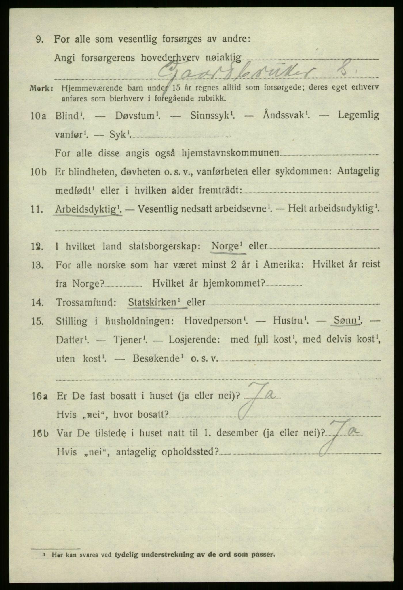 SAB, 1920 census for Kinn, 1920, p. 2816