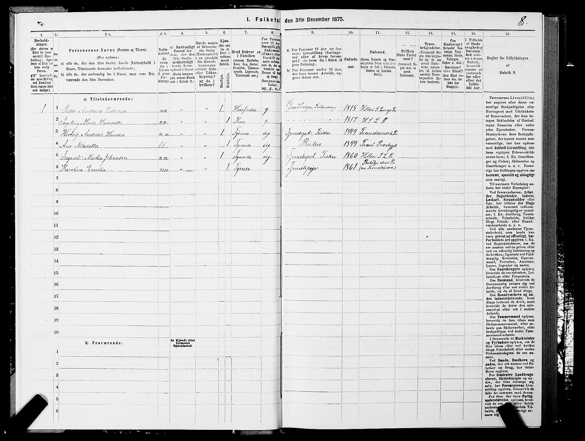 SATØ, 1875 census for 1931P Lenvik, 1875, p. 4008