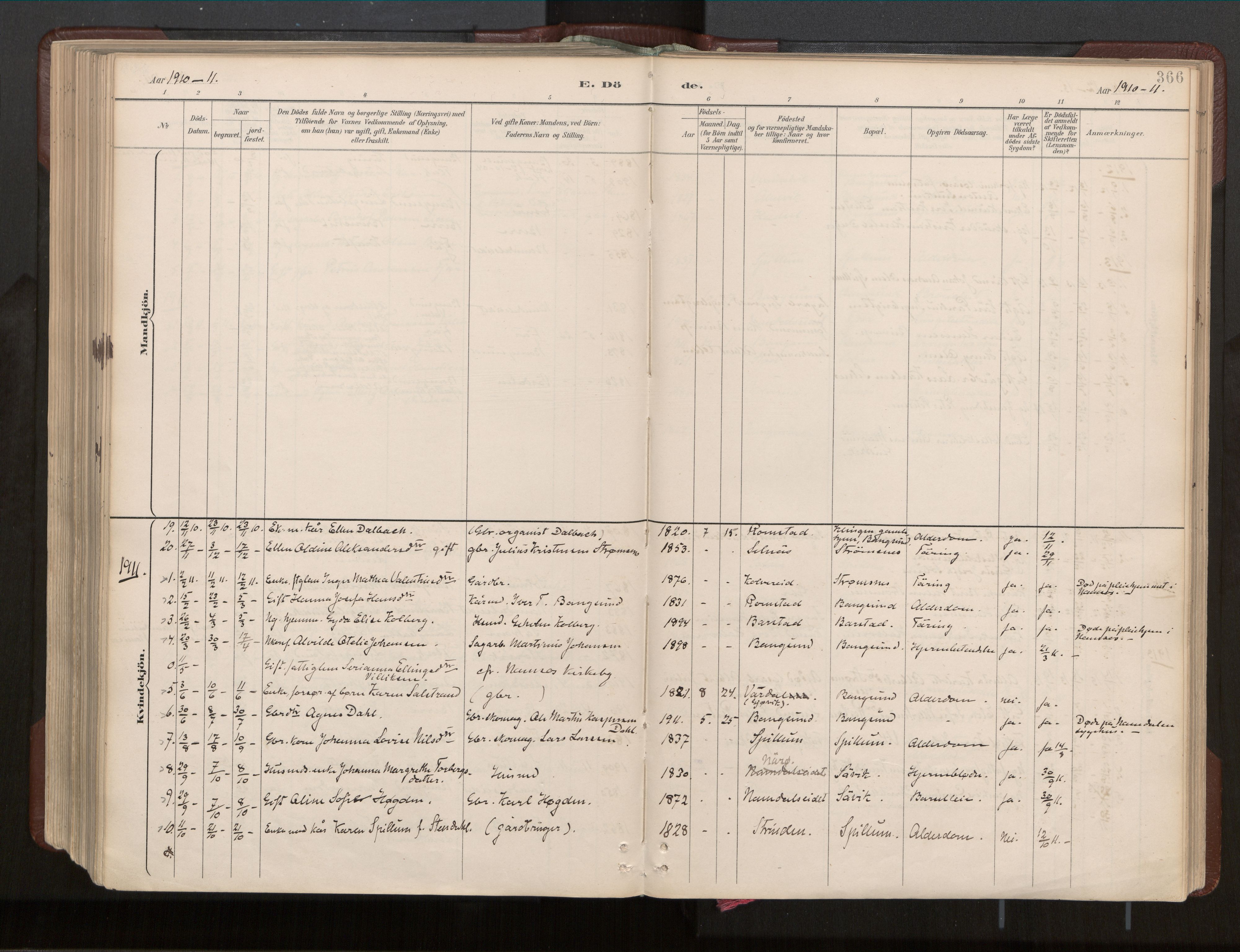 Ministerialprotokoller, klokkerbøker og fødselsregistre - Nord-Trøndelag, AV/SAT-A-1458/770/L0589: Parish register (official) no. 770A03, 1887-1929, p. 366