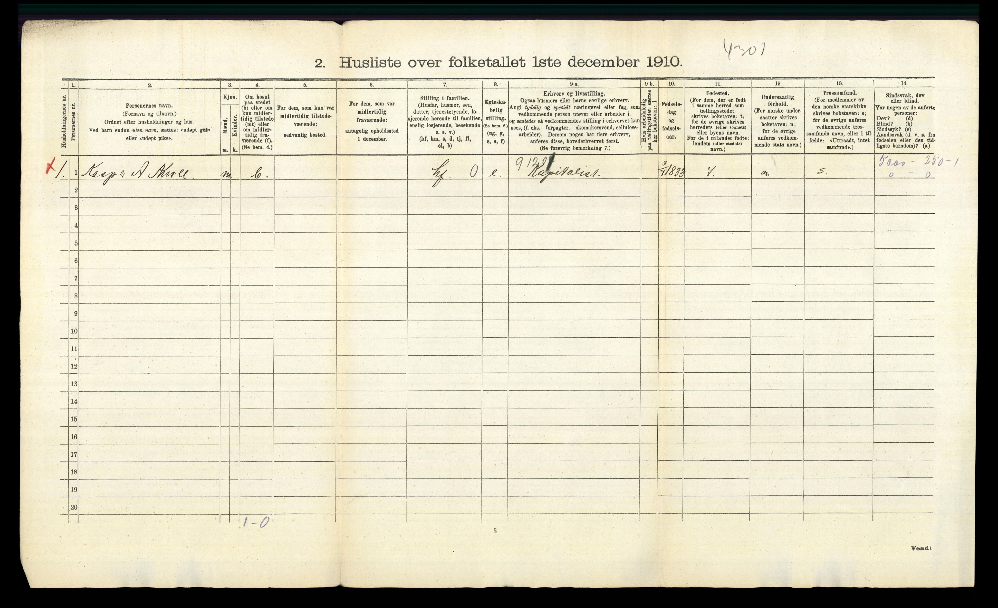 RA, 1910 census for Høland, 1910, p. 62