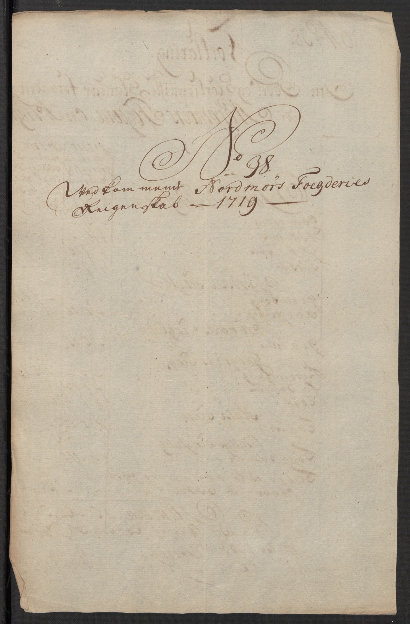 Rentekammeret inntil 1814, Reviderte regnskaper, Fogderegnskap, AV/RA-EA-4092/R56/L3752: Fogderegnskap Nordmøre, 1719, p. 231