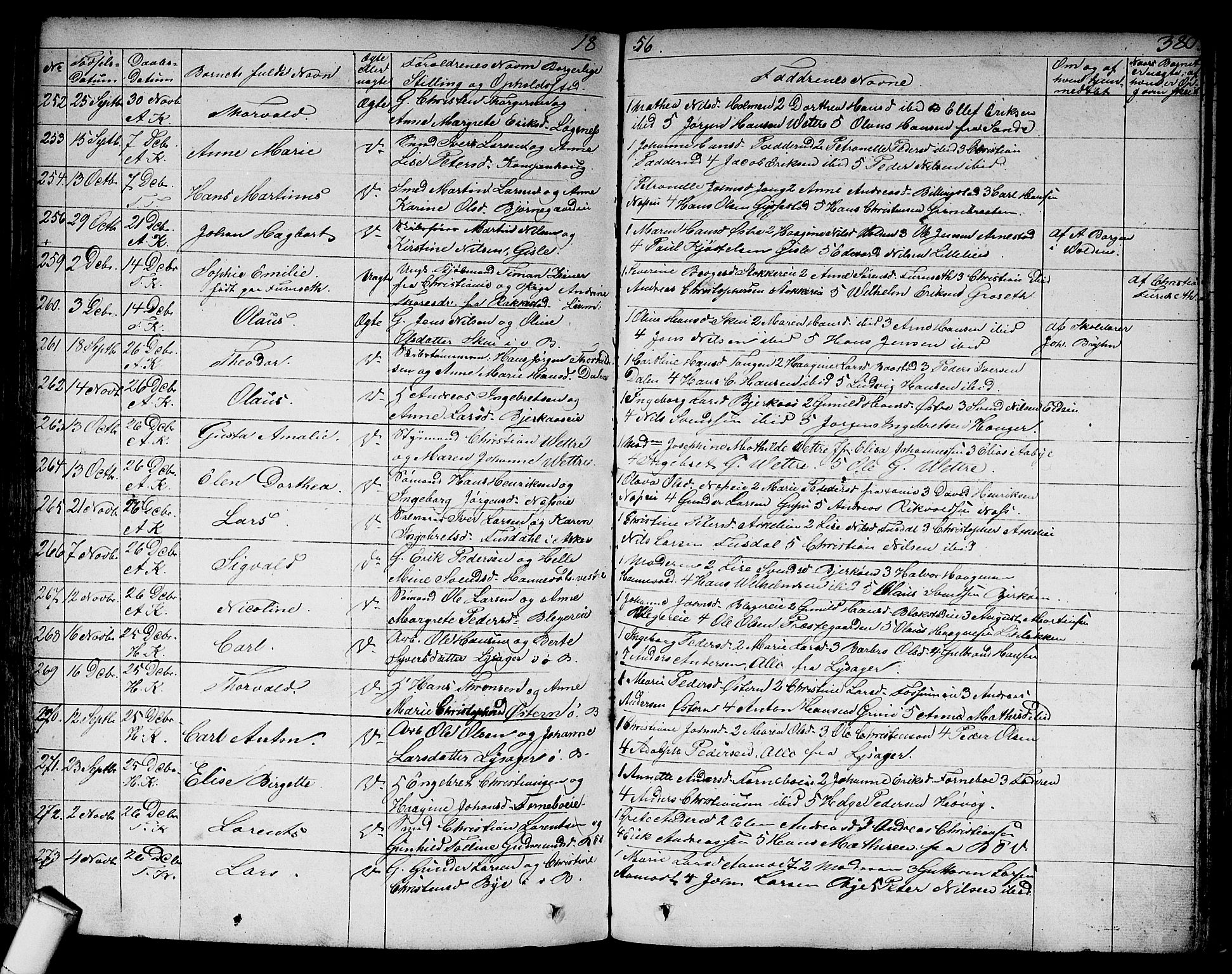 Asker prestekontor Kirkebøker, AV/SAO-A-10256a/F/Fa/L0007: Parish register (official) no. I 7, 1825-1864, p. 380