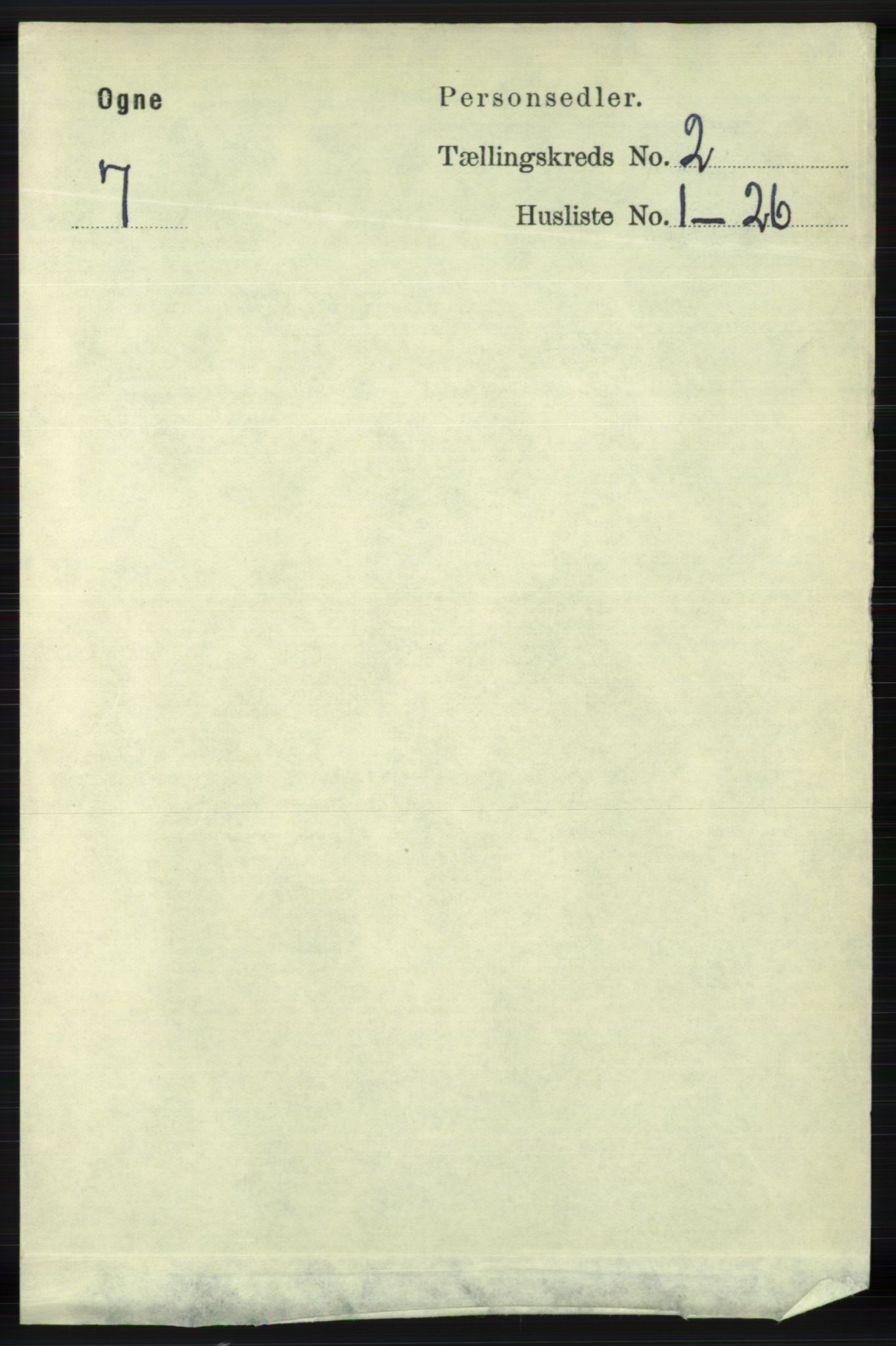 RA, 1891 census for 1117 Ogna, 1891, p. 767