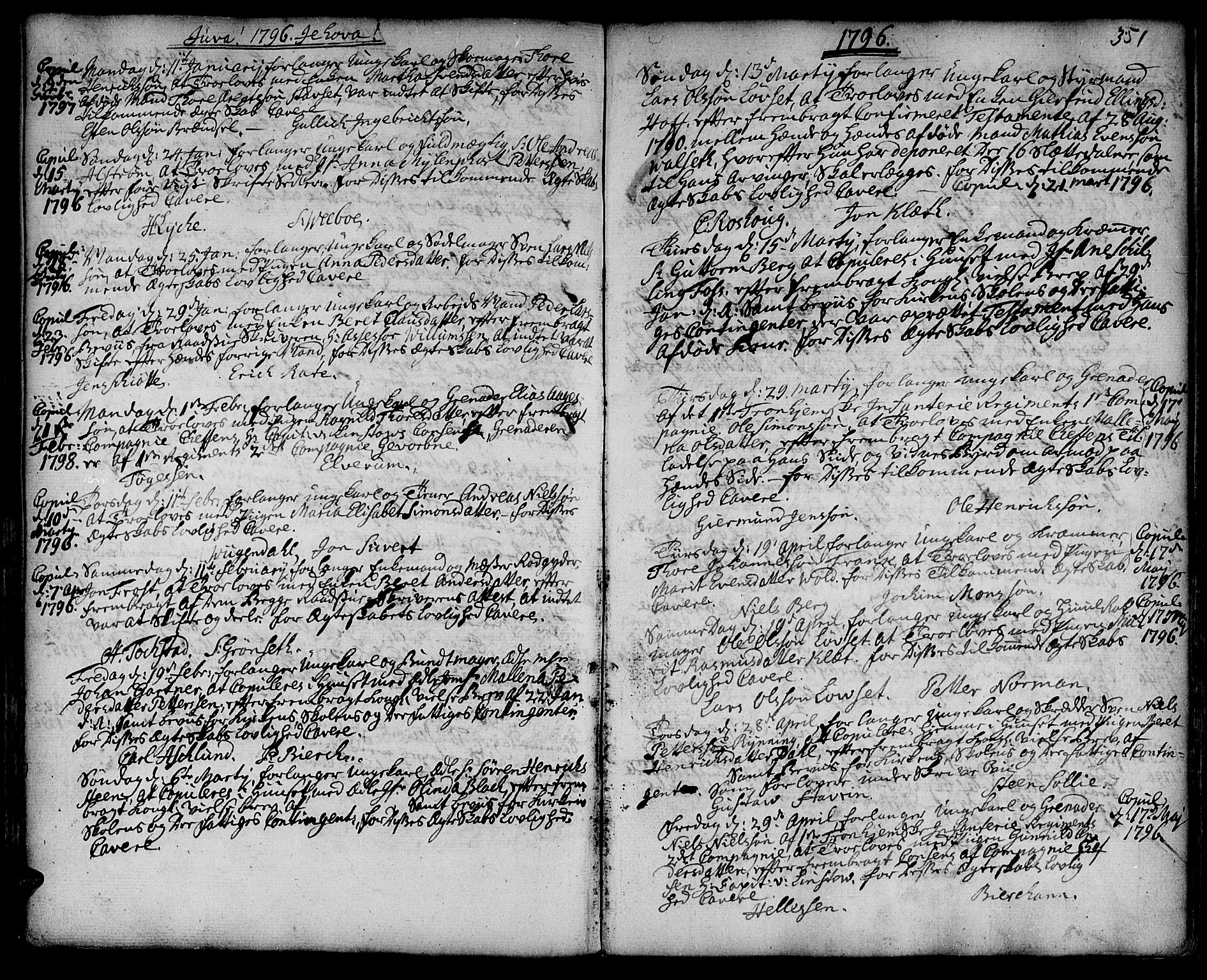 Ministerialprotokoller, klokkerbøker og fødselsregistre - Sør-Trøndelag, SAT/A-1456/601/L0038: Parish register (official) no. 601A06, 1766-1877, p. 351