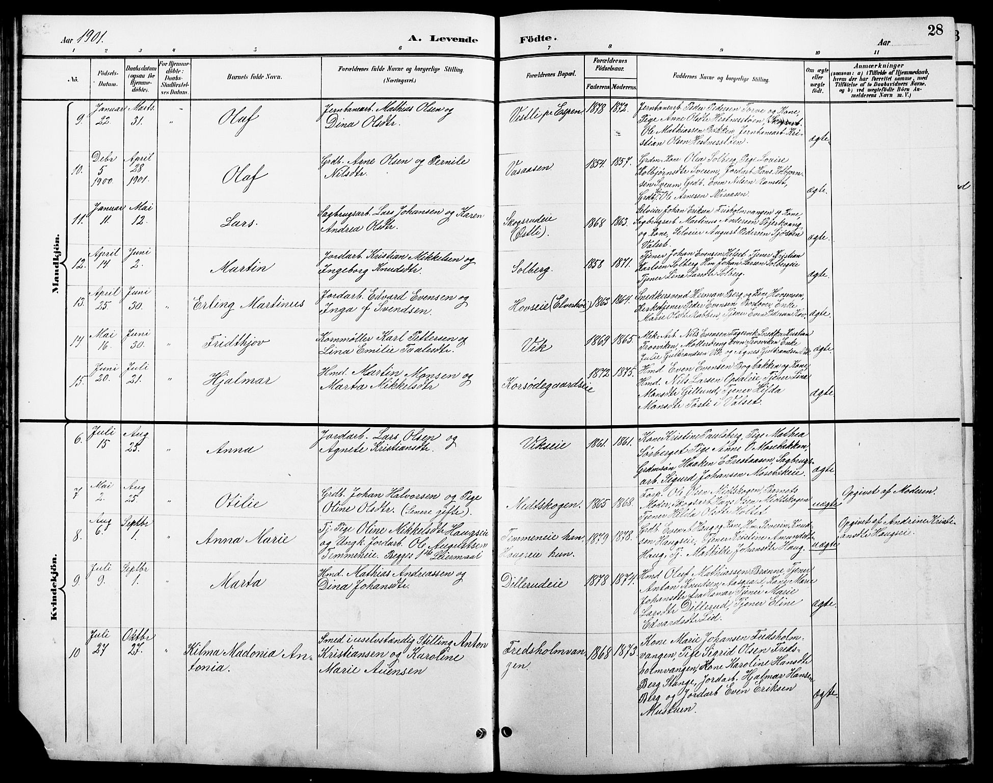 Stange prestekontor, AV/SAH-PREST-002/L/L0011: Parish register (copy) no. 11, 1895-1917, p. 28