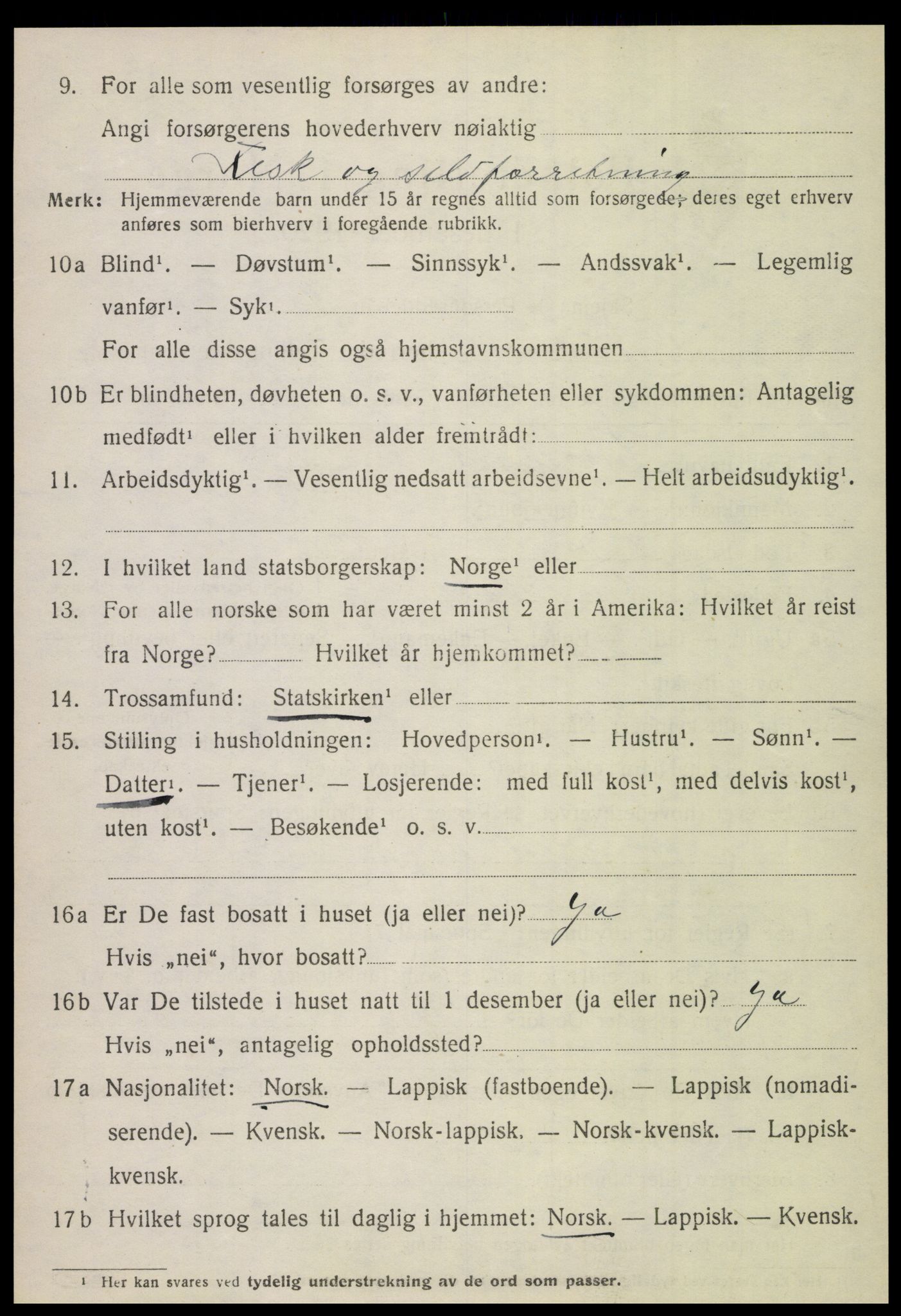 SAT, 1920 census for Gildeskål, 1920, p. 9717