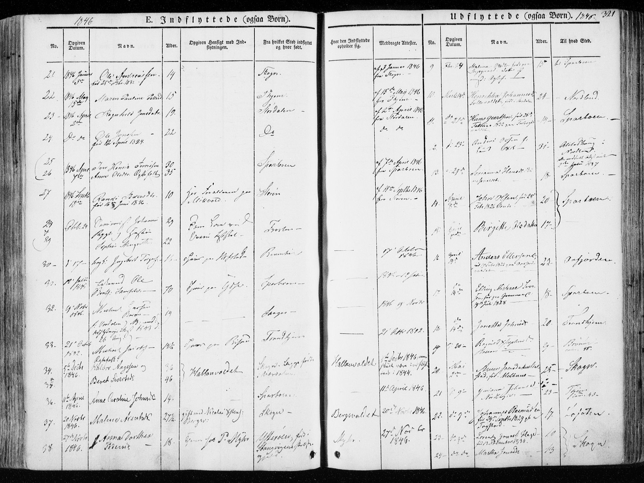 Ministerialprotokoller, klokkerbøker og fødselsregistre - Nord-Trøndelag, SAT/A-1458/723/L0239: Parish register (official) no. 723A08, 1841-1851, p. 321