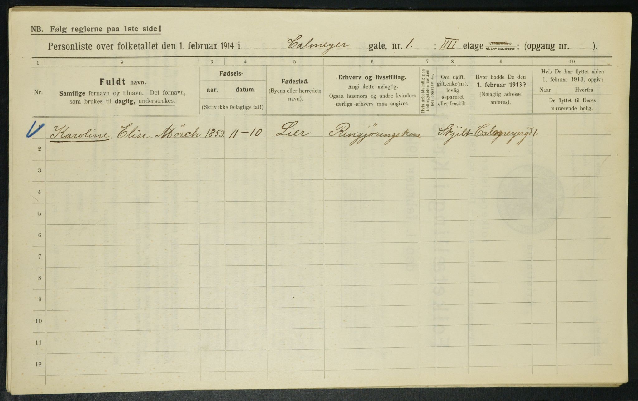 OBA, Municipal Census 1914 for Kristiania, 1914, p. 11522