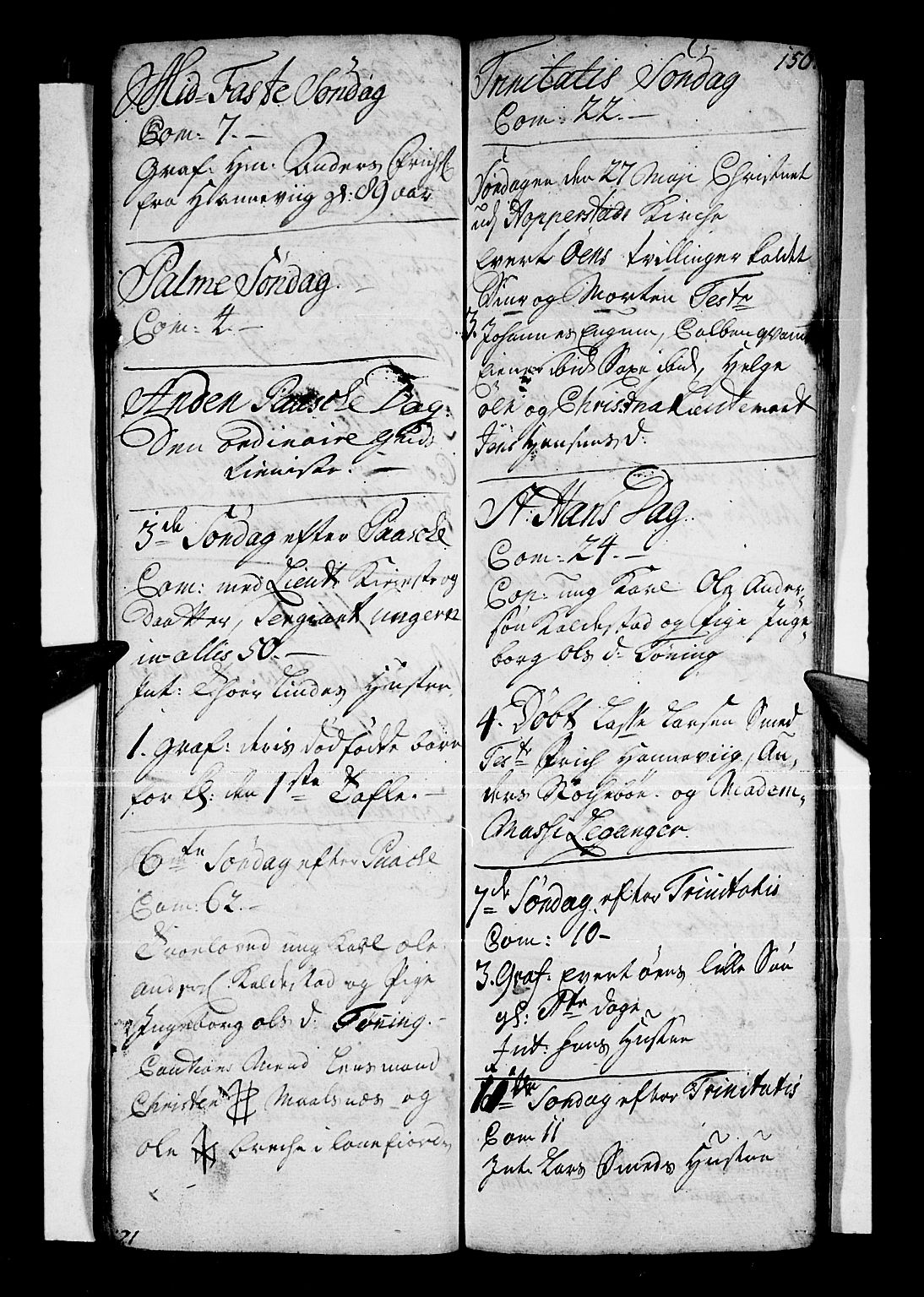 Vik sokneprestembete, SAB/A-81501: Parish register (official) no. A 1 /4, 1727-1740, p. 156