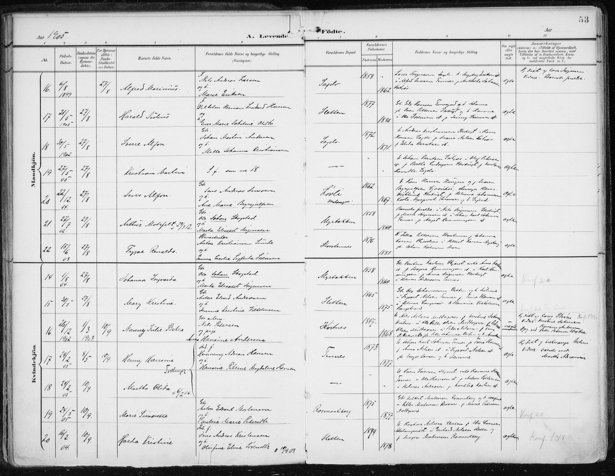 Balsfjord sokneprestembete, AV/SATØ-S-1303/G/Ga/L0006kirke: Parish register (official) no. 6, 1897-1909, p. 53