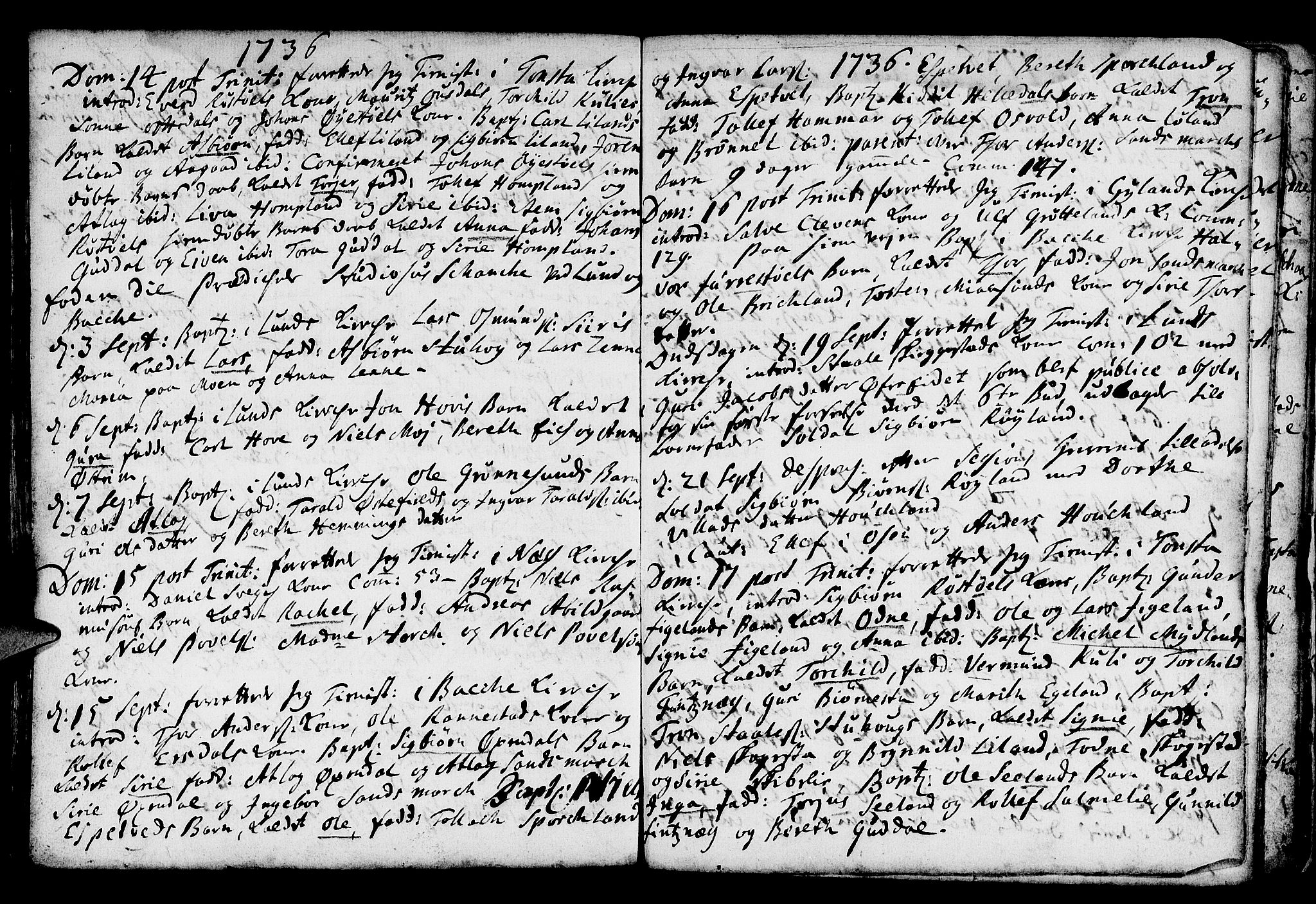 Lund sokneprestkontor, AV/SAST-A-101809/S06/L0001: Parish register (official) no. A 1, 1724-1737