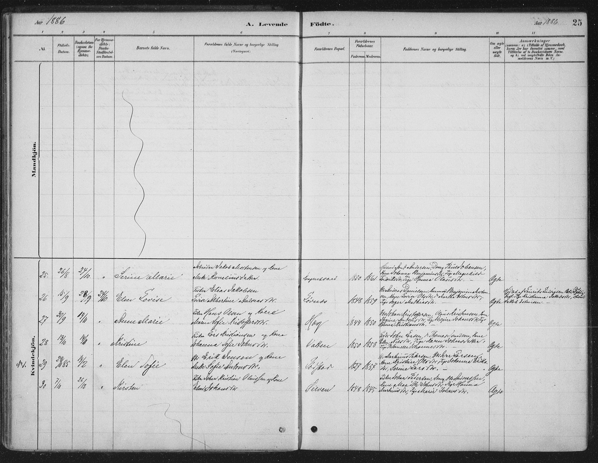 Ministerialprotokoller, klokkerbøker og fødselsregistre - Sør-Trøndelag, SAT/A-1456/662/L0755: Parish register (official) no. 662A01, 1879-1905, p. 25