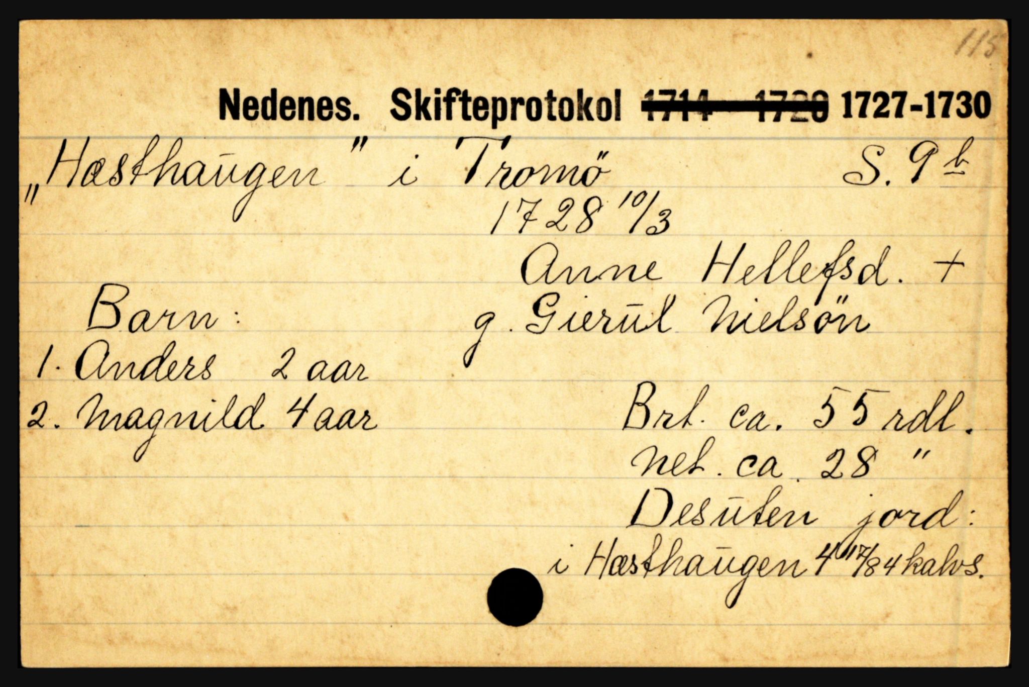 Nedenes sorenskriveri før 1824, AV/SAK-1221-0007/H, p. 12053