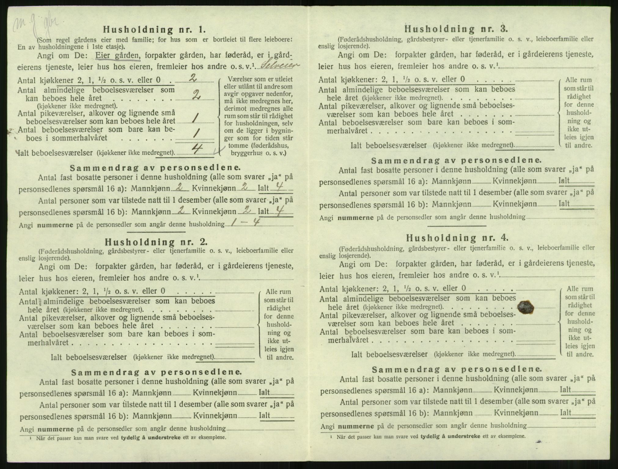 SAT, 1920 census for Hareid, 1920, p. 328