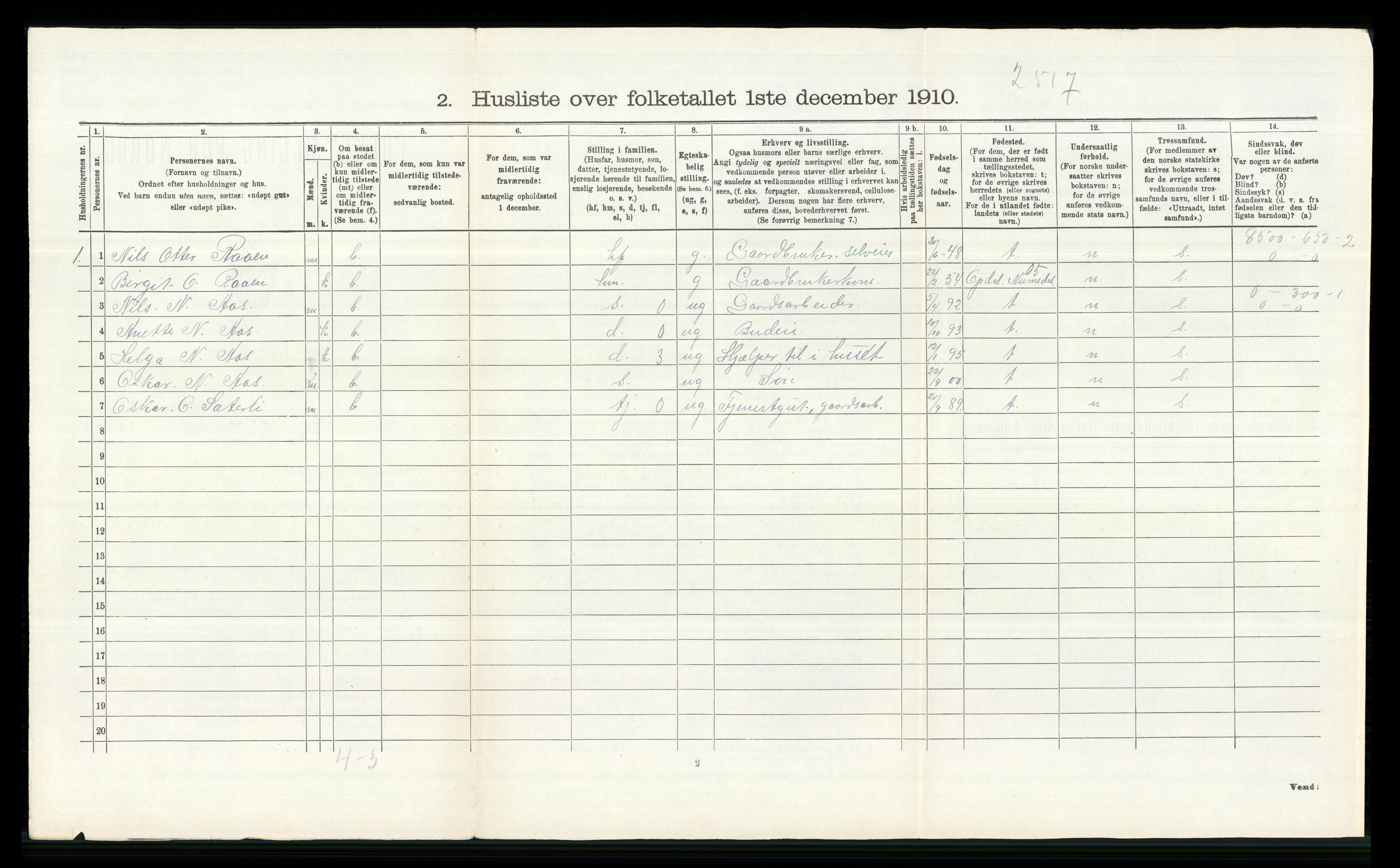 RA, 1910 census for Øvre Eiker, 1910, p. 1322