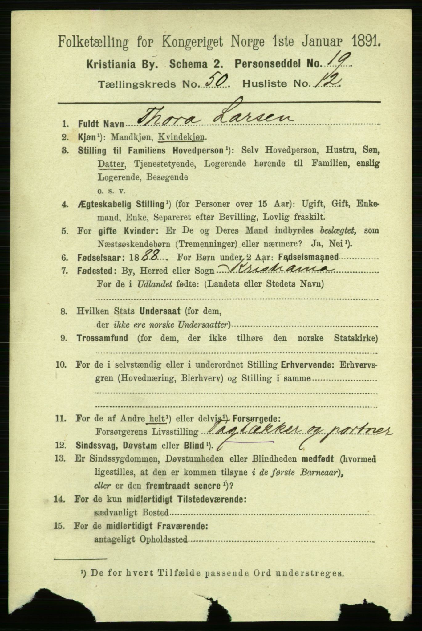 RA, 1891 census for 0301 Kristiania, 1891, p. 29141