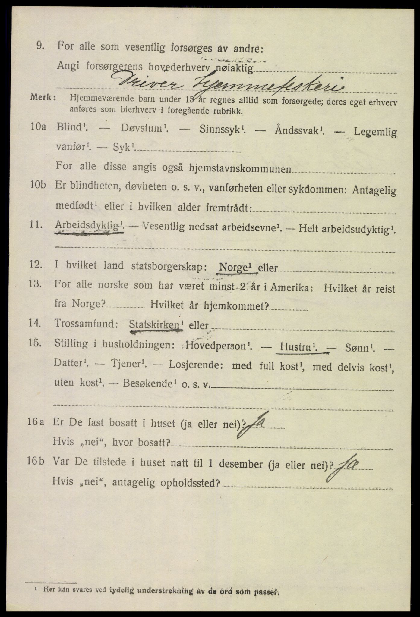 SAK, 1920 census for Eide, 1920, p. 1029