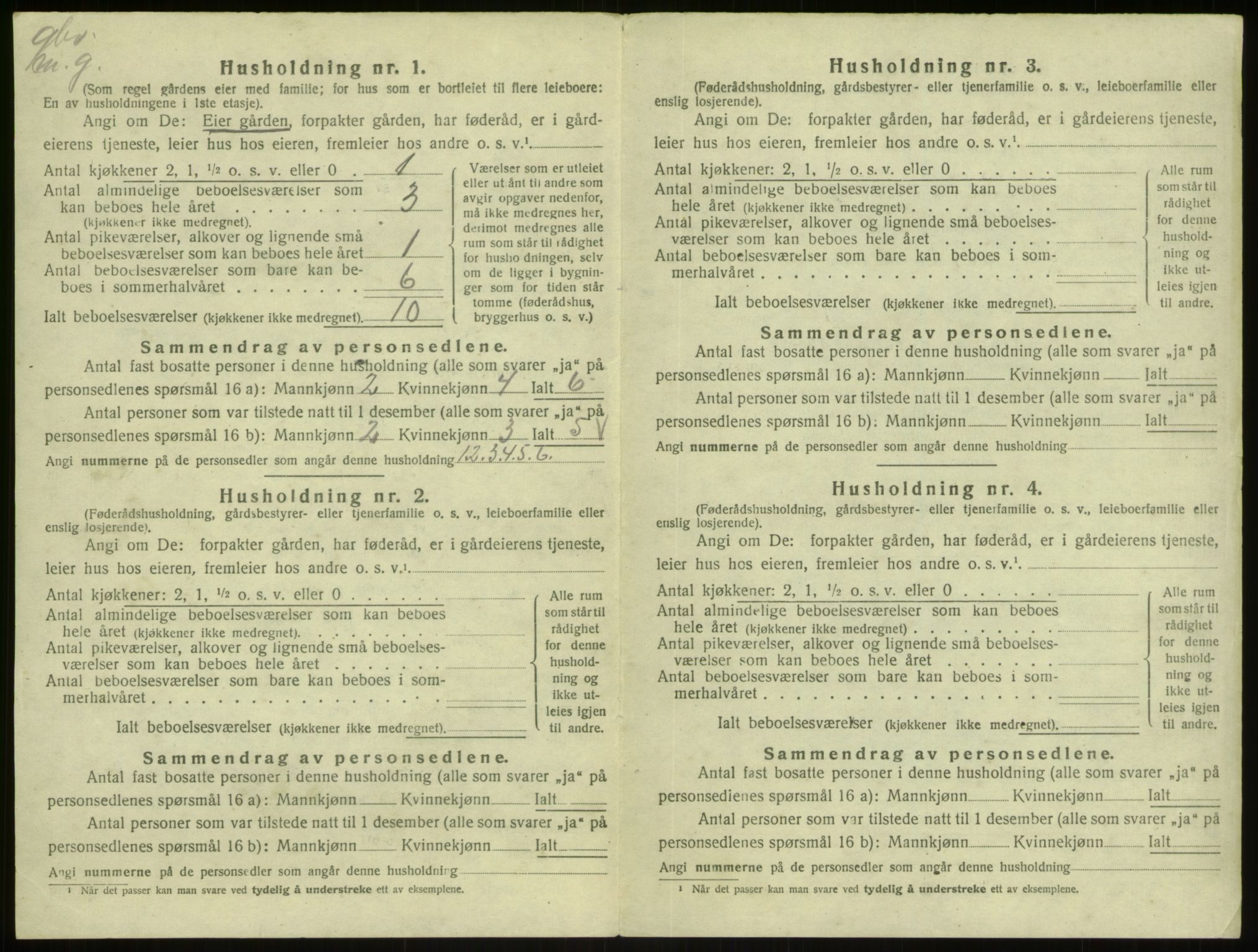 SAB, 1920 census for Masfjorden, 1920, p. 537