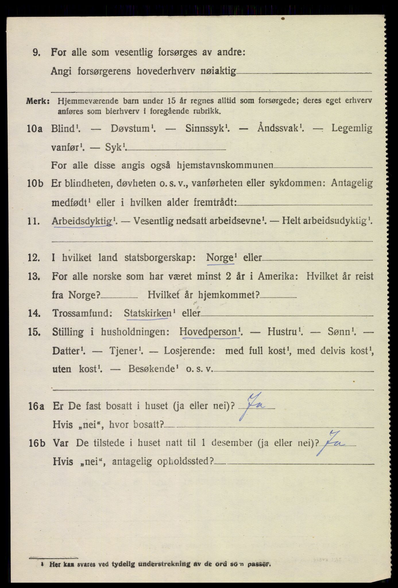 SAH, 1920 census for Romedal, 1920, p. 12592