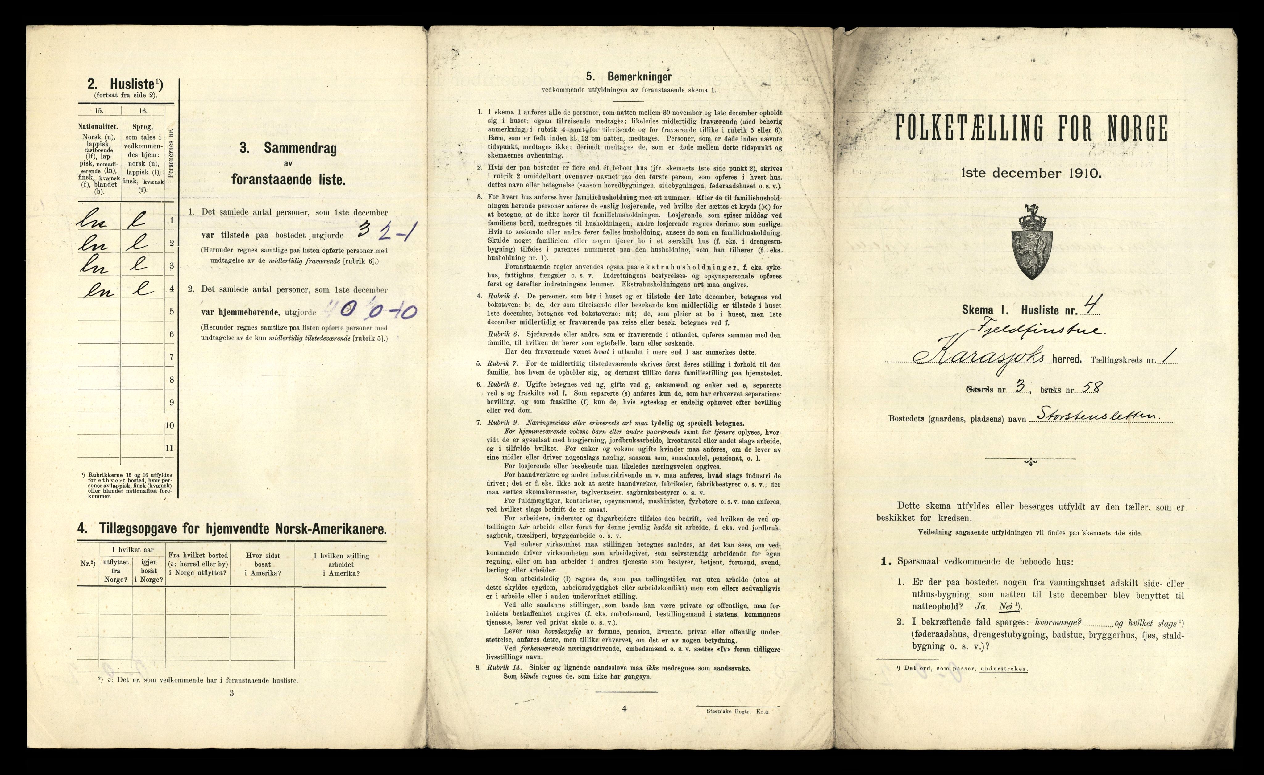 RA, 1910 census for Karasjok, 1910, p. 24
