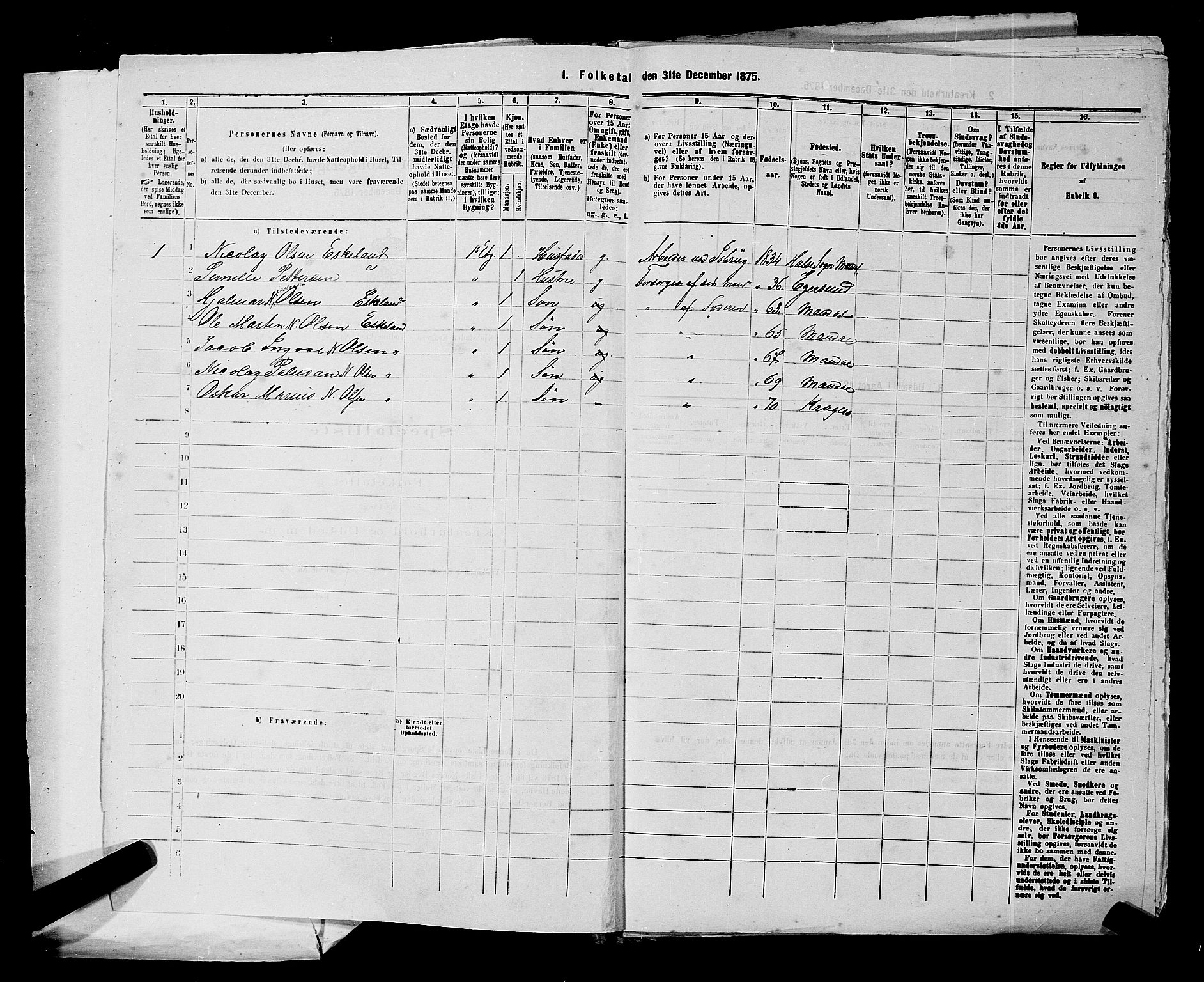 SAKO, 1875 census for 0801P Kragerø, 1875, p. 128