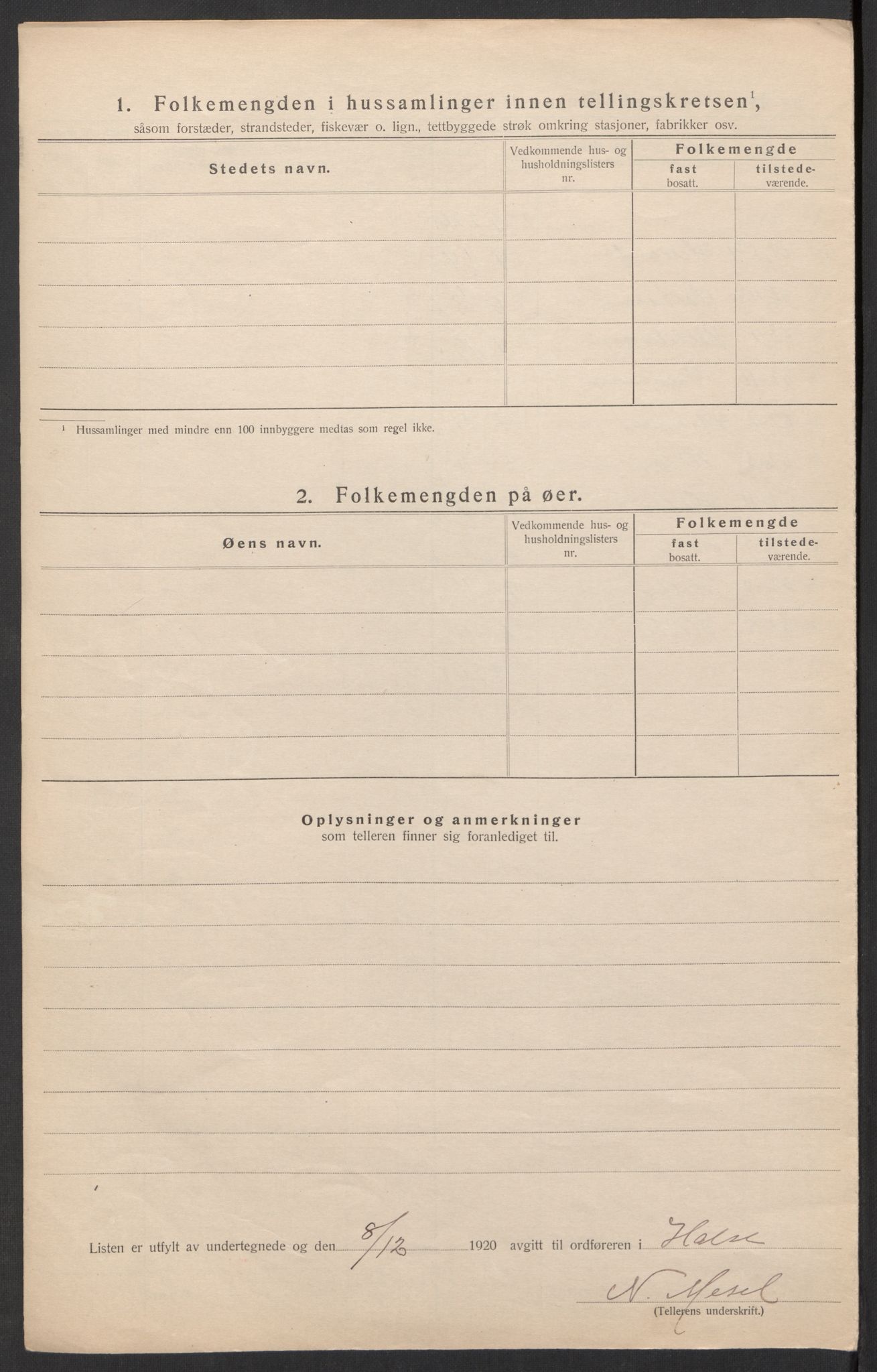 SAK, 1920 census for Halse og Harkmark, 1920, p. 42