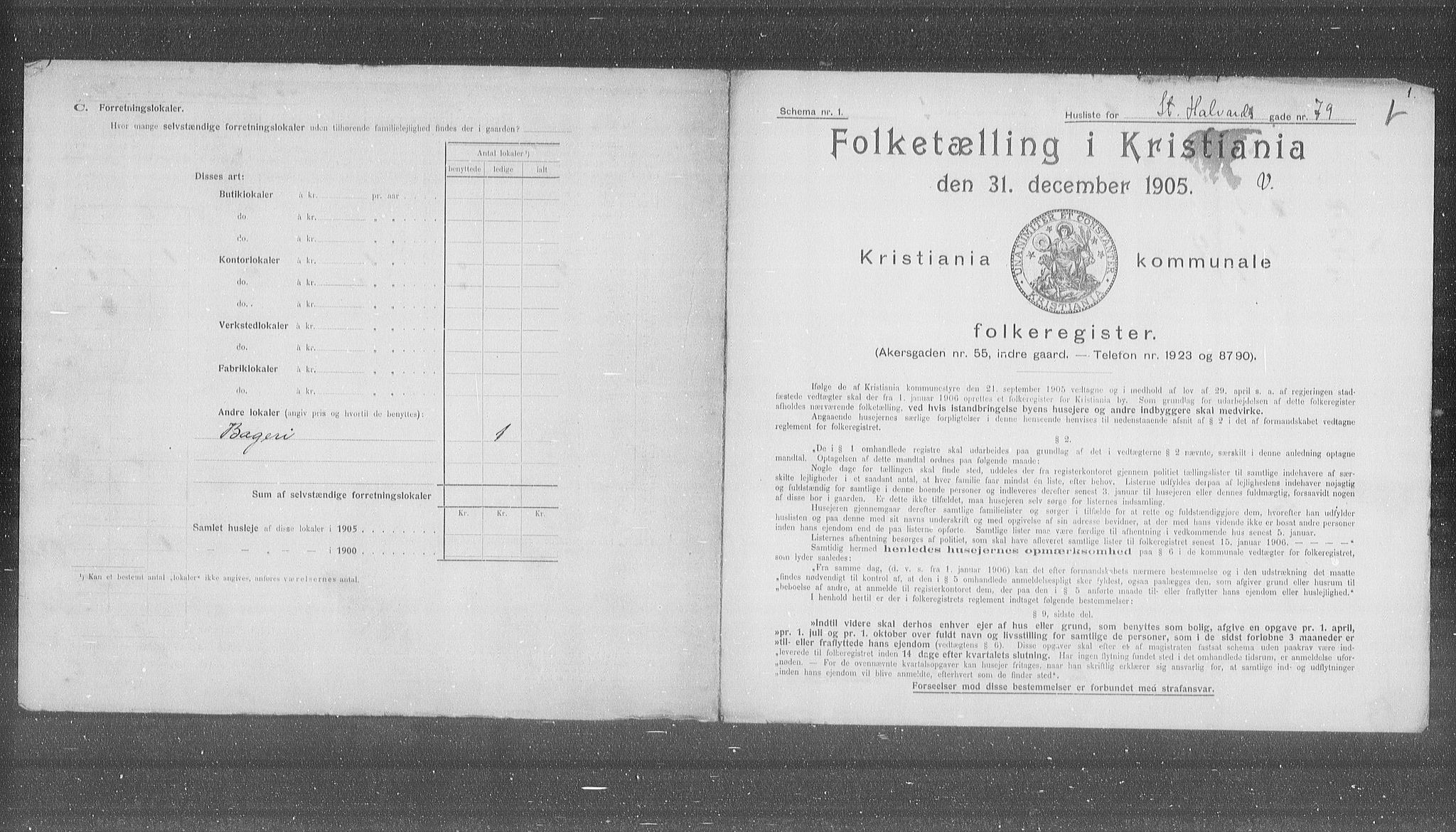 OBA, Municipal Census 1905 for Kristiania, 1905, p. 53193