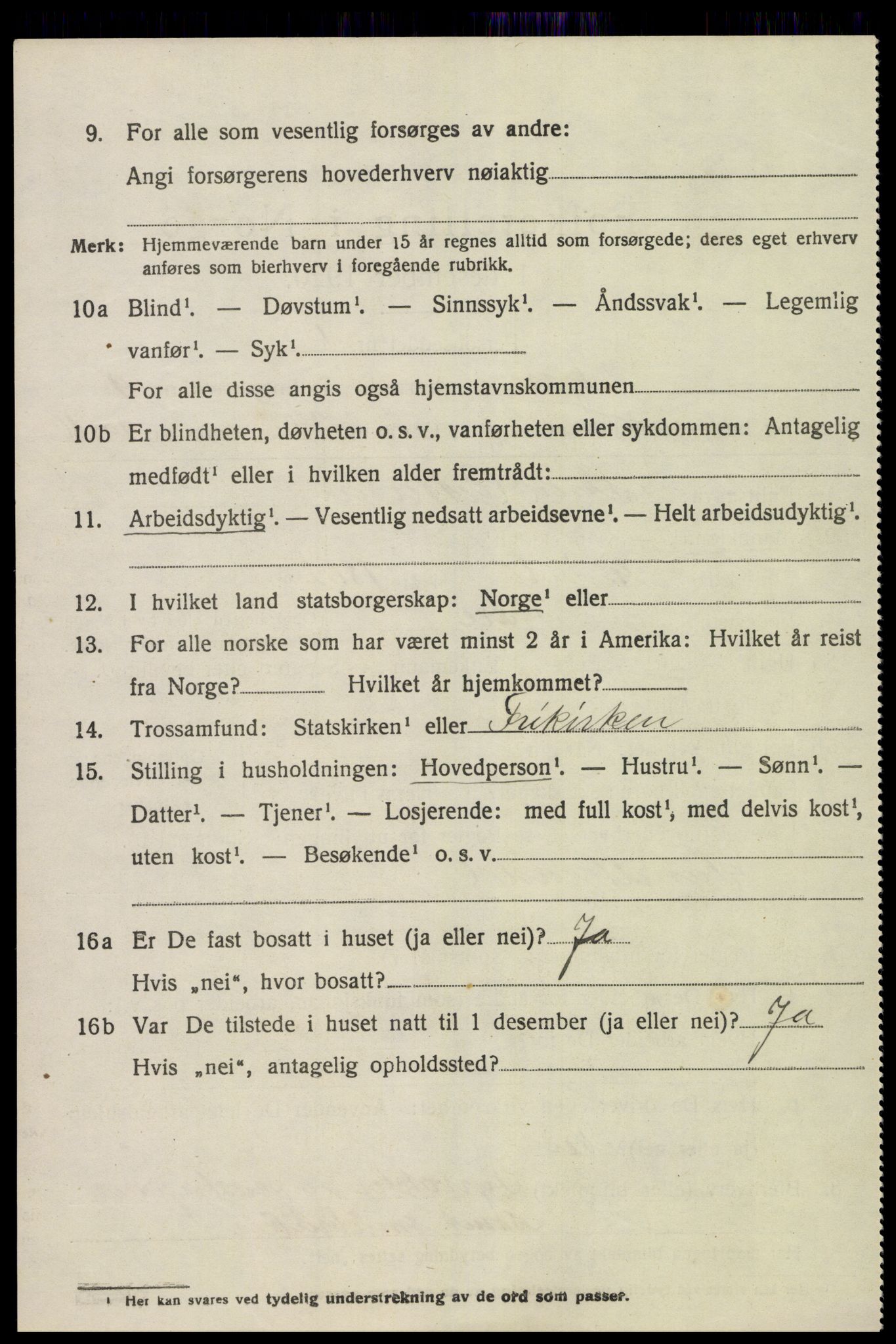 SAK, 1920 census for Fjære, 1920, p. 11378