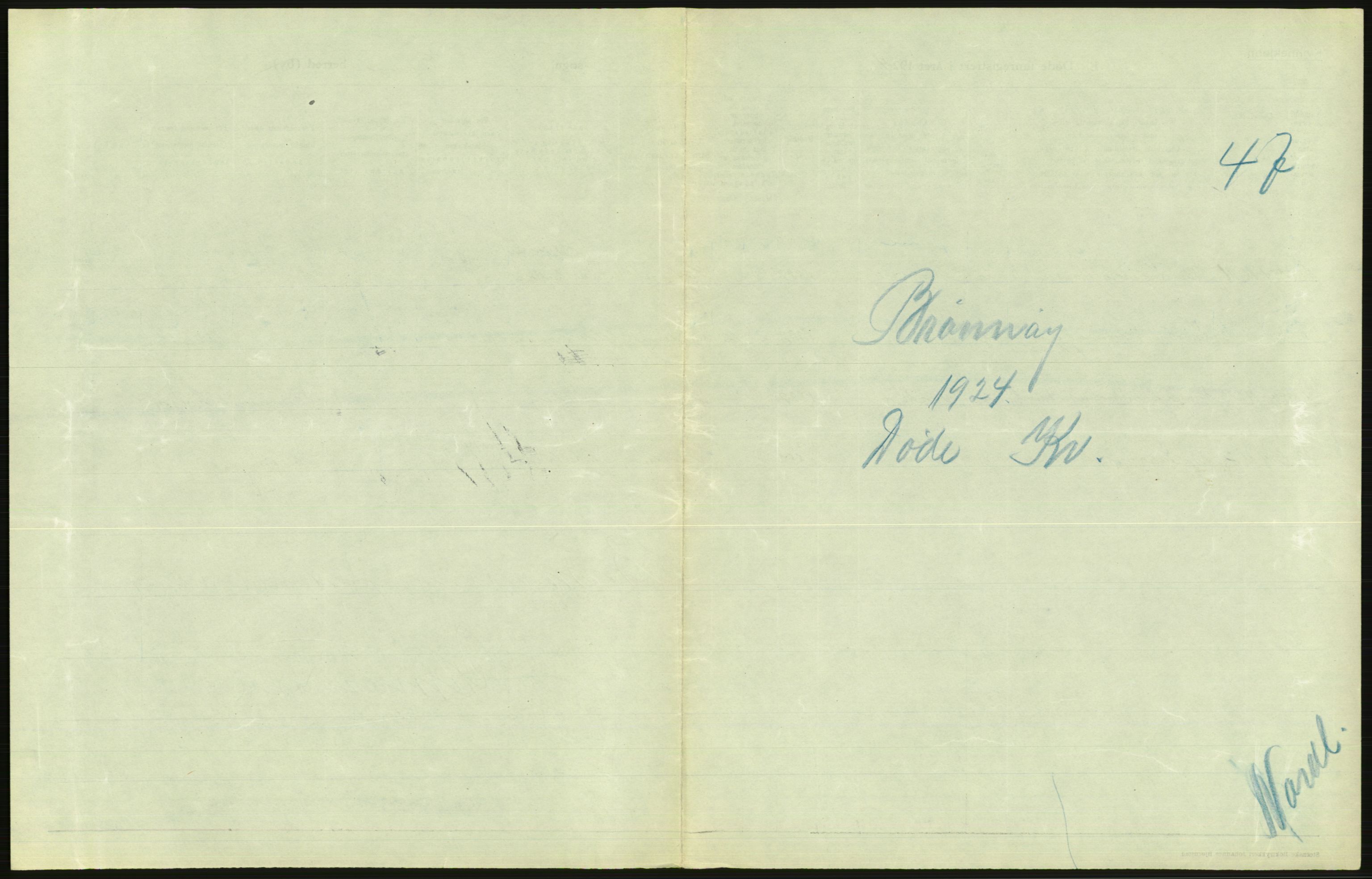 Statistisk sentralbyrå, Sosiodemografiske emner, Befolkning, RA/S-2228/D/Df/Dfc/Dfcd/L0042: Nordland fylke: Døde. Bygder og byer., 1924, p. 331