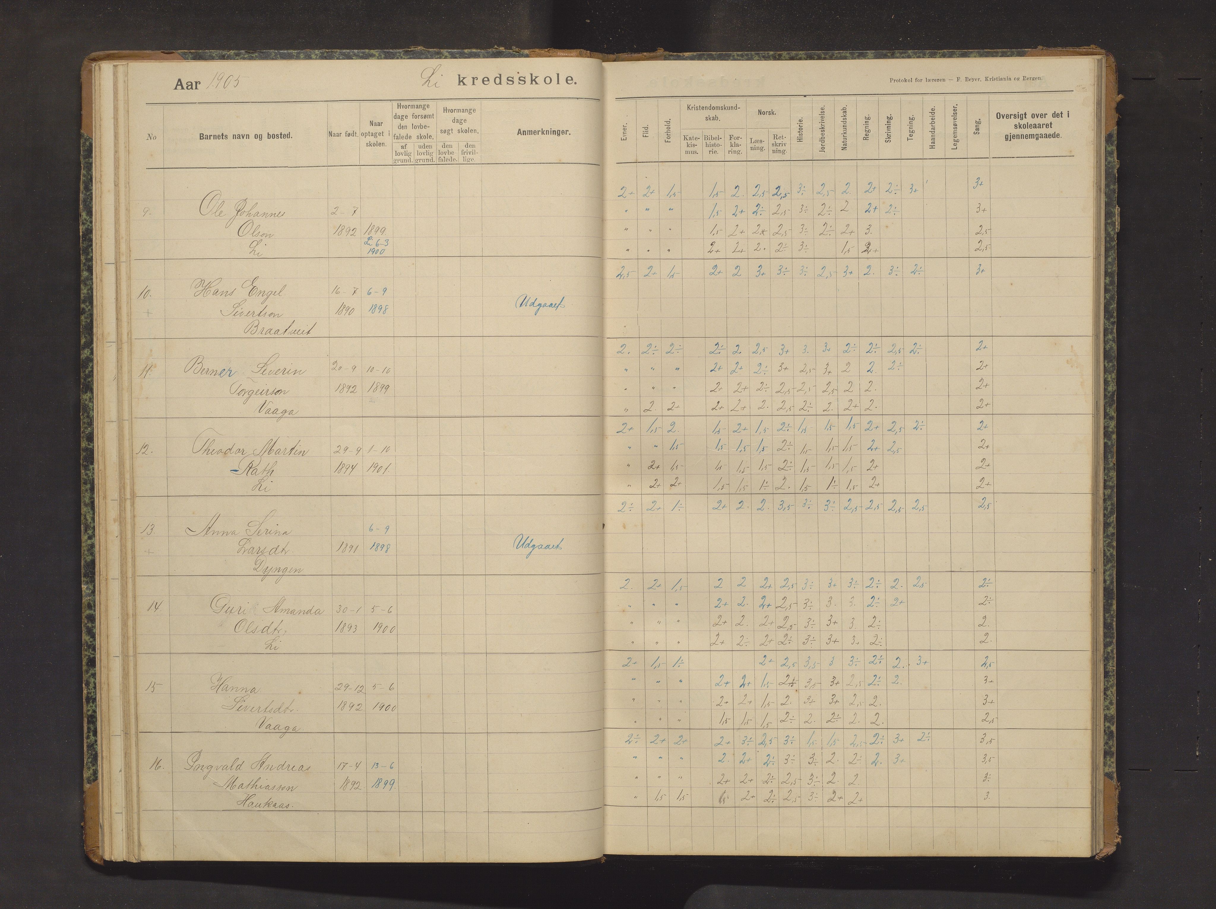 Sveio kommune. Barneskulane, IKAH/1216-231/F/Fa/L0029: Skuleprotokoll for Lid skule, 1903-1915, p. 29