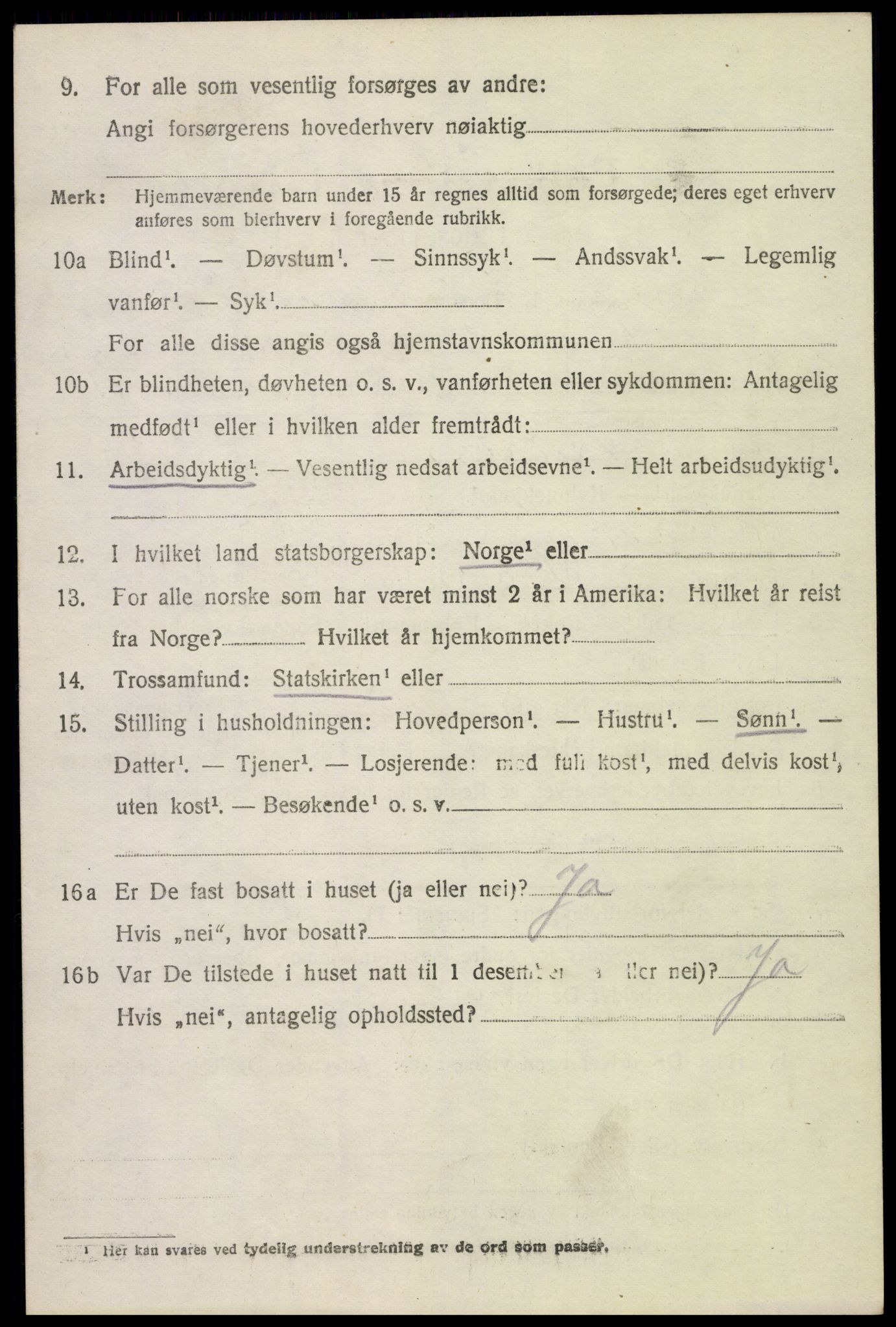 SAH, 1920 census for Stange, 1920, p. 6596