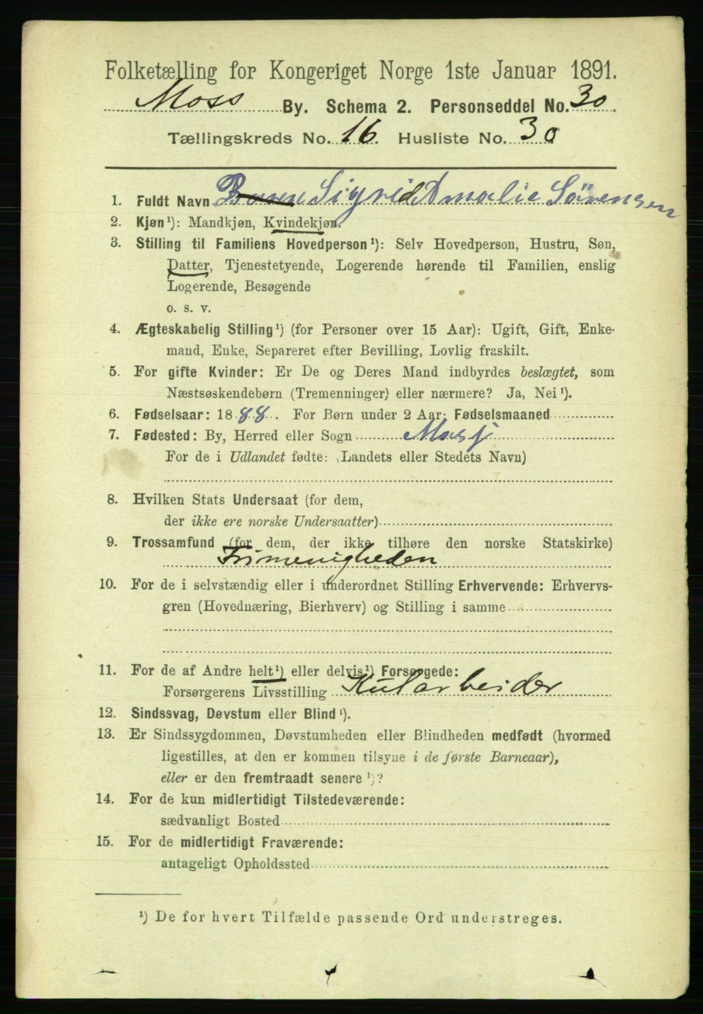 RA, 1891 census for 0104 Moss, 1891, p. 7896