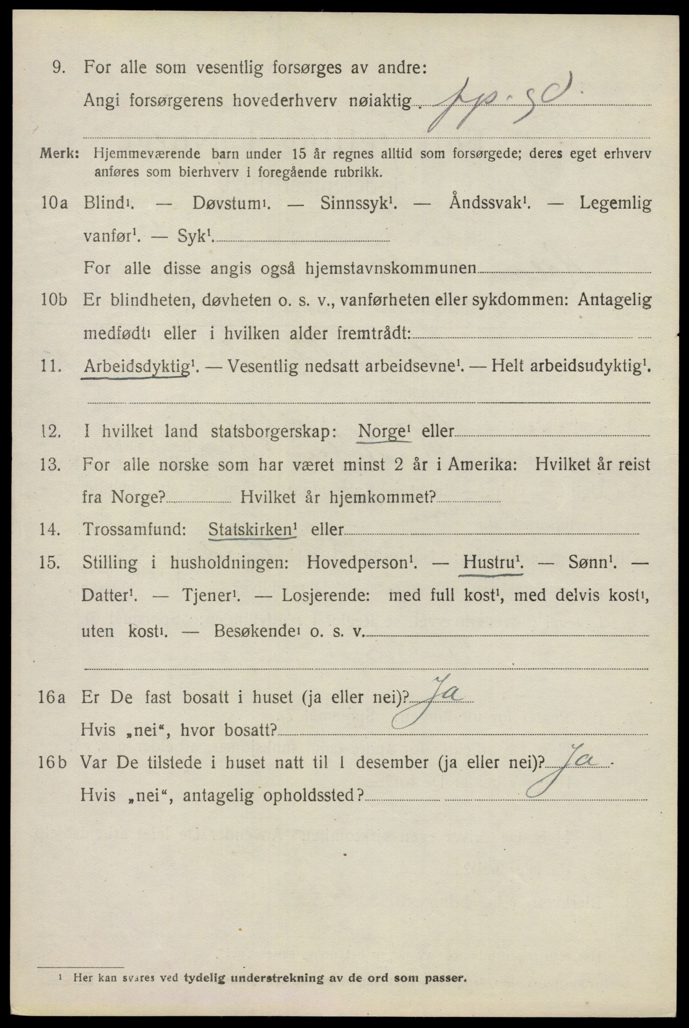 SAO, 1920 census for Høland, 1920, p. 9200