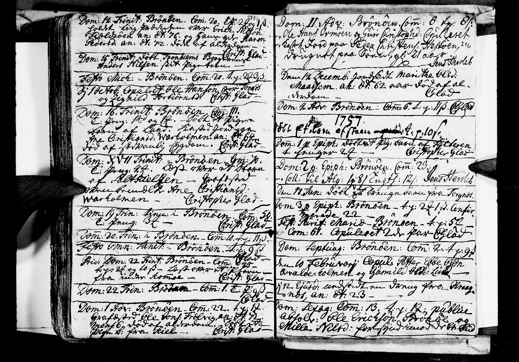 Ministerialprotokoller, klokkerbøker og fødselsregistre - Nordland, AV/SAT-A-1459/813/L0194: Parish register (official) no. 813A04, 1719-1758, p. 216