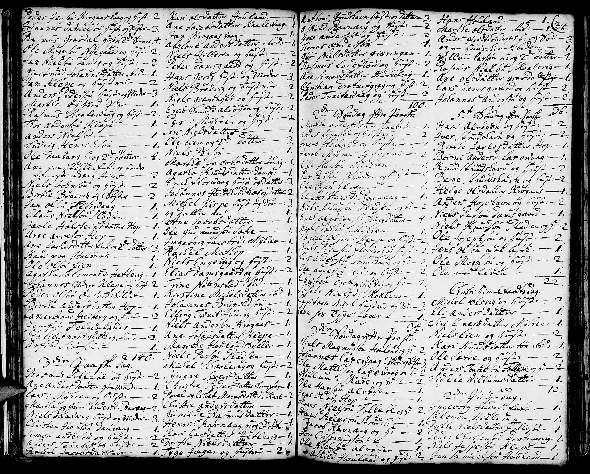 Askøy Sokneprestembete, AV/SAB-A-74101/H/Ha/Haa/Haaa/L0001: Parish register (official) no. A 1, 1742-1818, p. 34