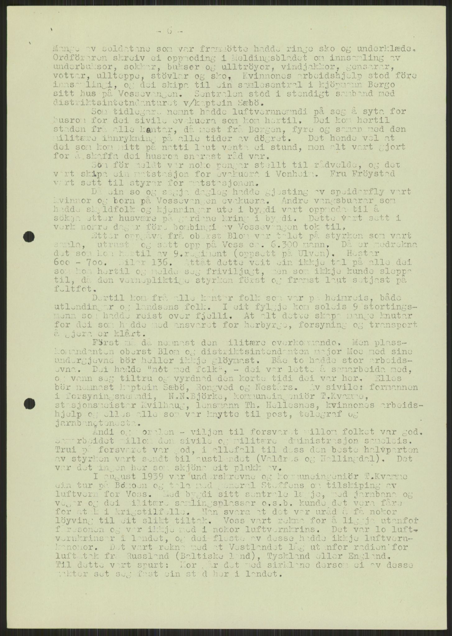 Forsvaret, Forsvarets krigshistoriske avdeling, AV/RA-RAFA-2017/Y/Ya/L0015: II-C-11-31 - Fylkesmenn.  Rapporter om krigsbegivenhetene 1940., 1940, p. 463