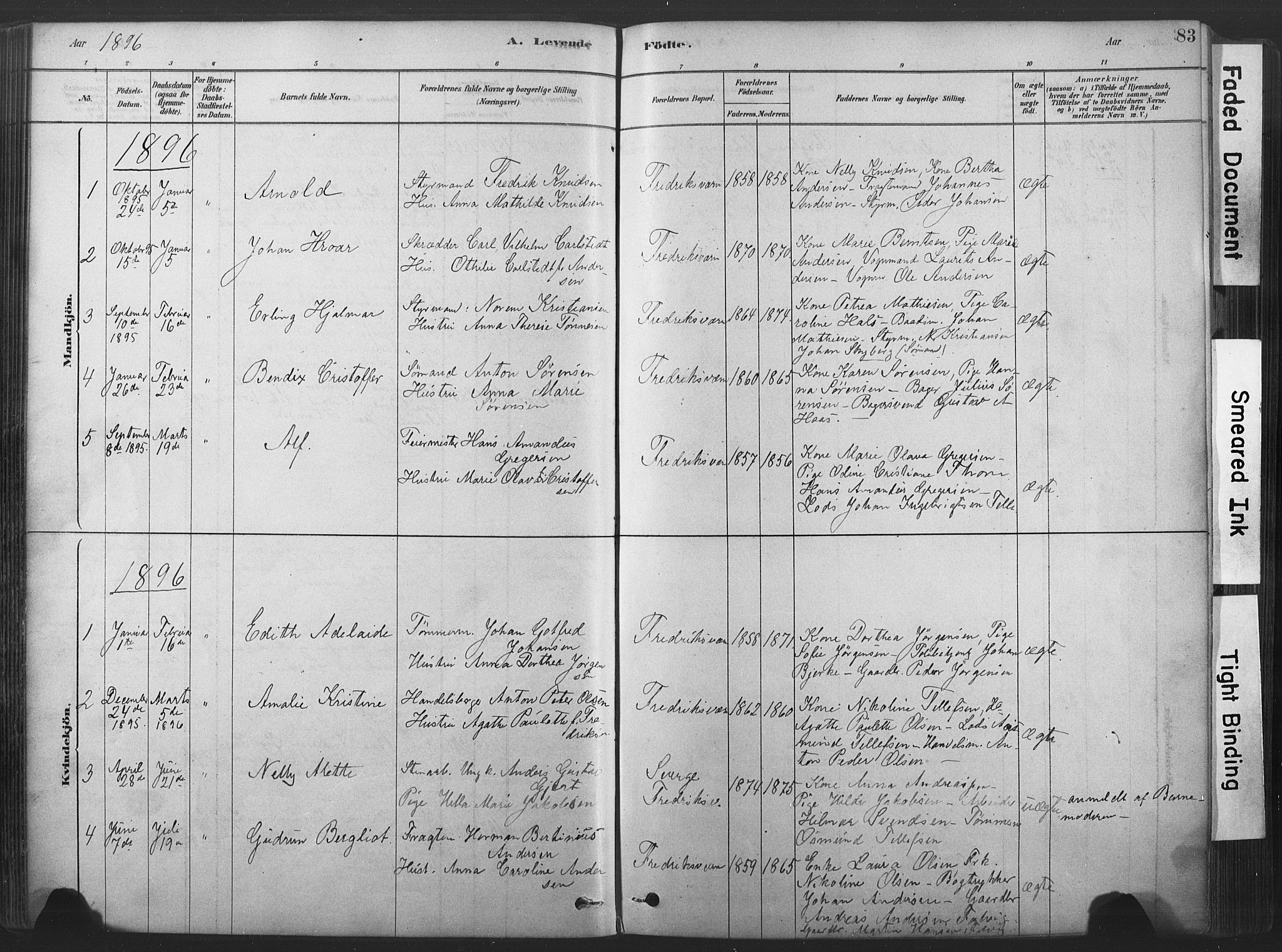 Stavern kirkebøker, AV/SAKO-A-318/F/Fa/L0008: Parish register (official) no. 8, 1878-1905, p. 83