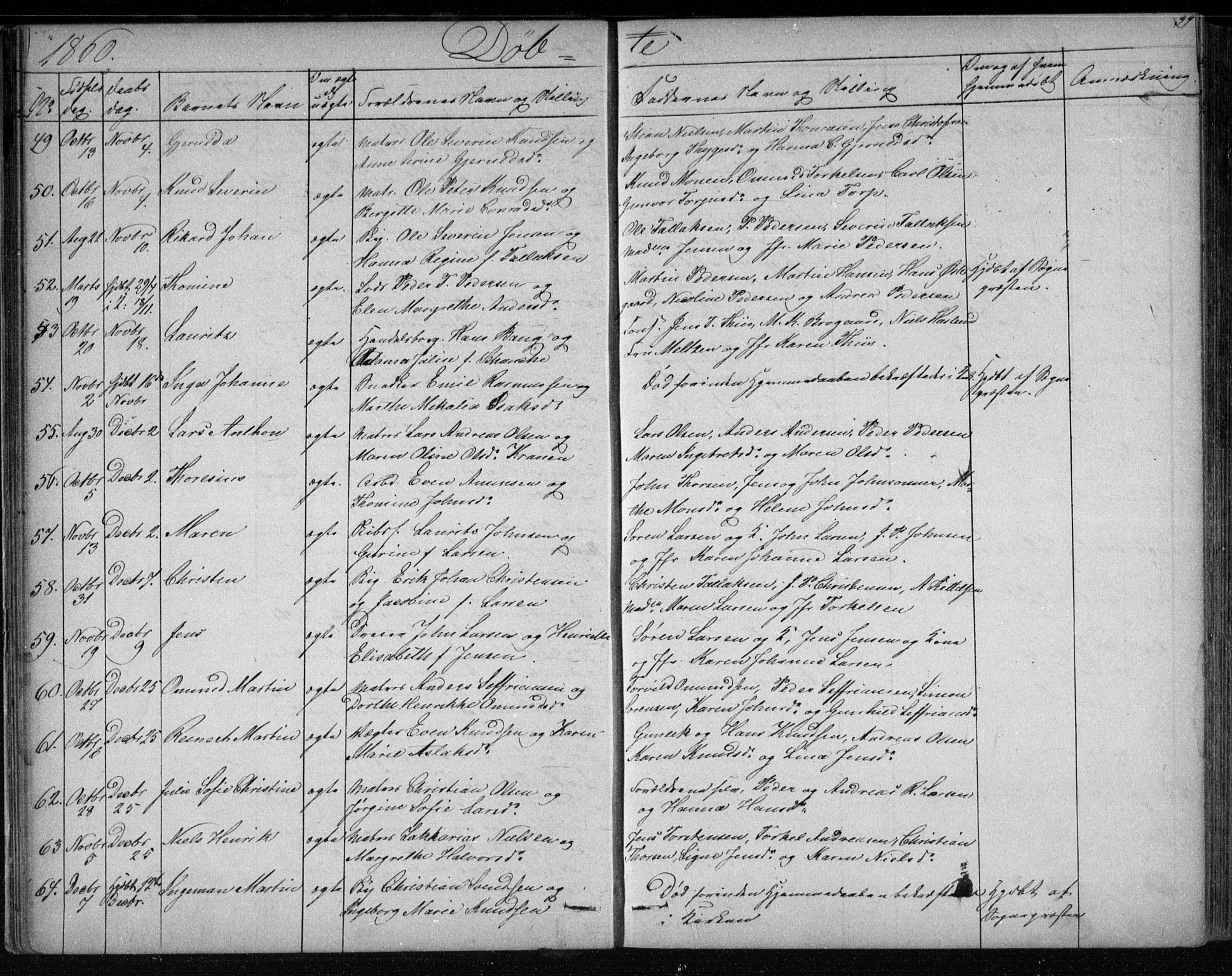 Risør sokneprestkontor, AV/SAK-1111-0035/F/Fb/L0006: Parish register (copy) no. B 6, 1850-1884, p. 39