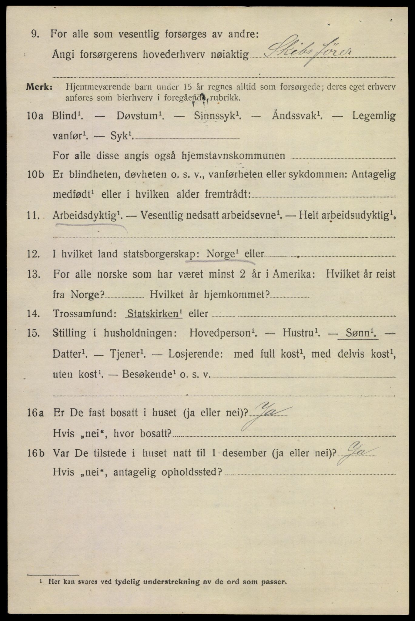 SAKO, 1920 census for Kragerø, 1920, p. 7676
