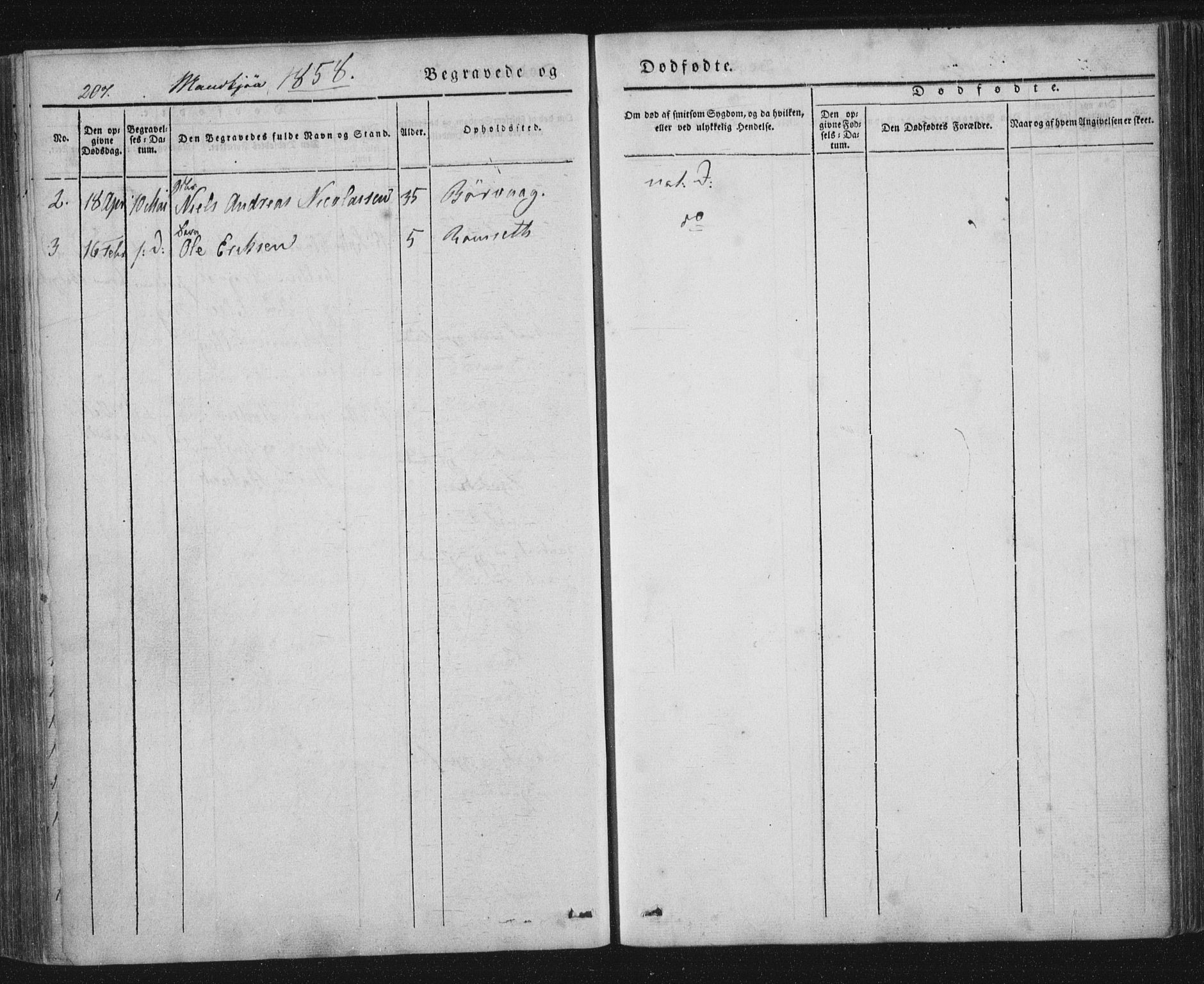 Ministerialprotokoller, klokkerbøker og fødselsregistre - Nordland, AV/SAT-A-1459/893/L1332: Parish register (official) no. 893A05, 1841-1858, p. 207