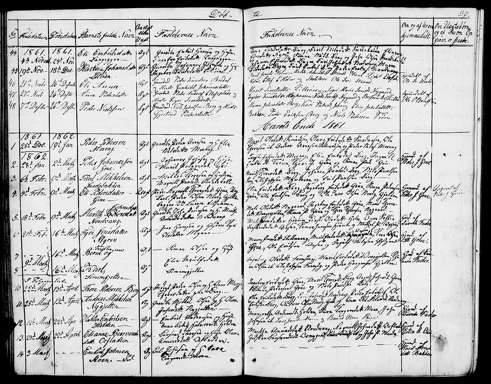 Tolga prestekontor, SAH/PREST-062/L/L0004: Parish register (copy) no. 4, 1845-1887, p. 39