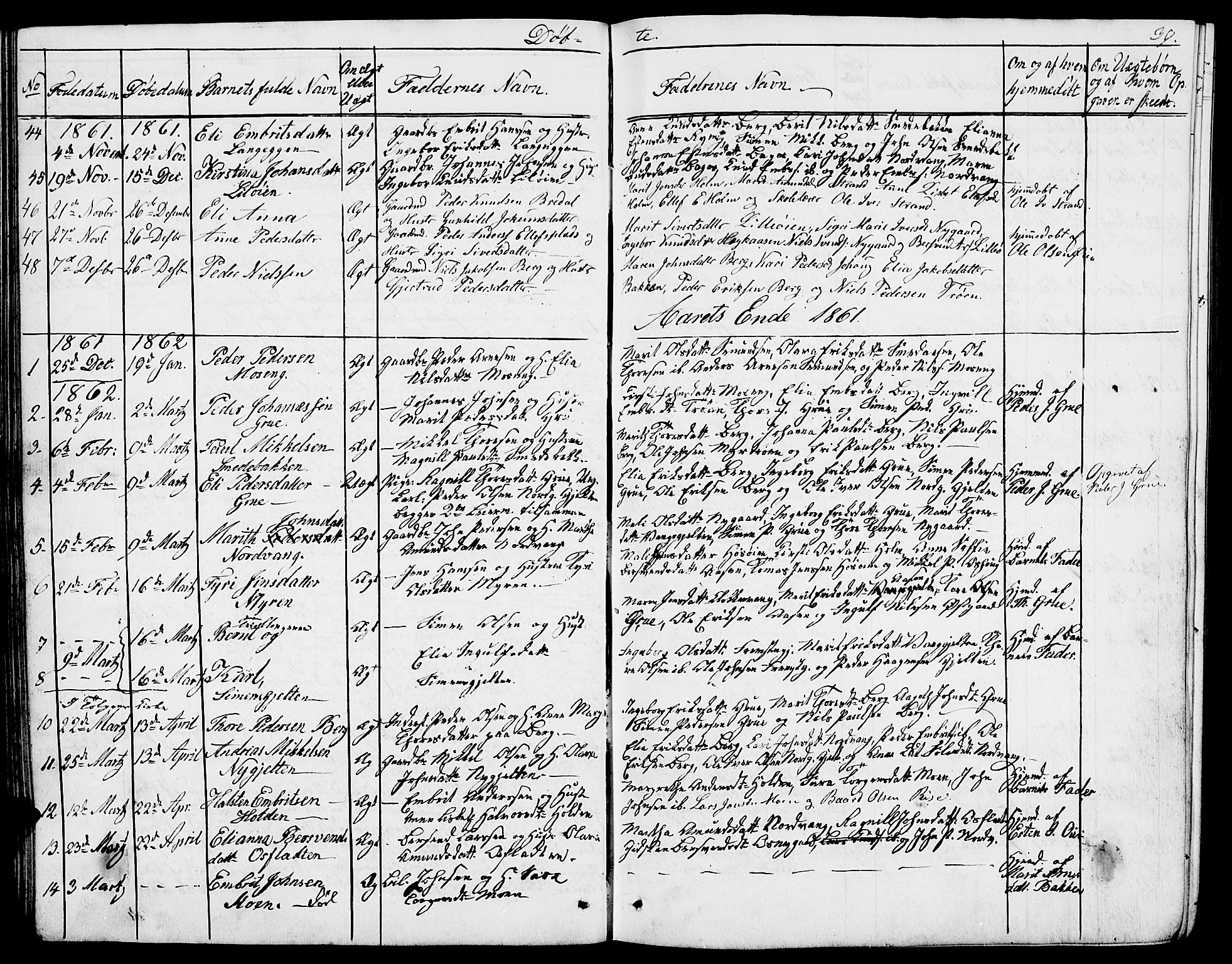 Tolga prestekontor, AV/SAH-PREST-062/L/L0004: Parish register (copy) no. 4, 1845-1887, p. 39