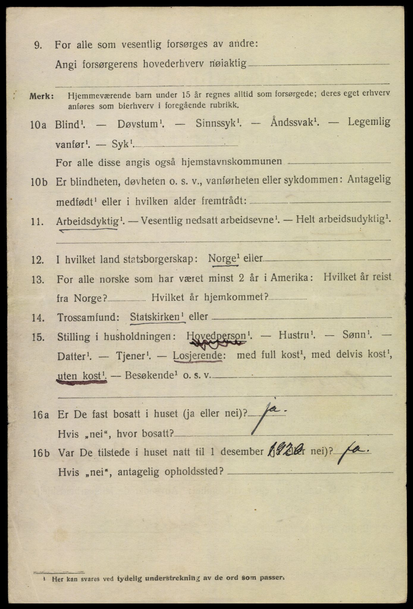 SAK, 1920 census for Kristiansand, 1920, p. 12308