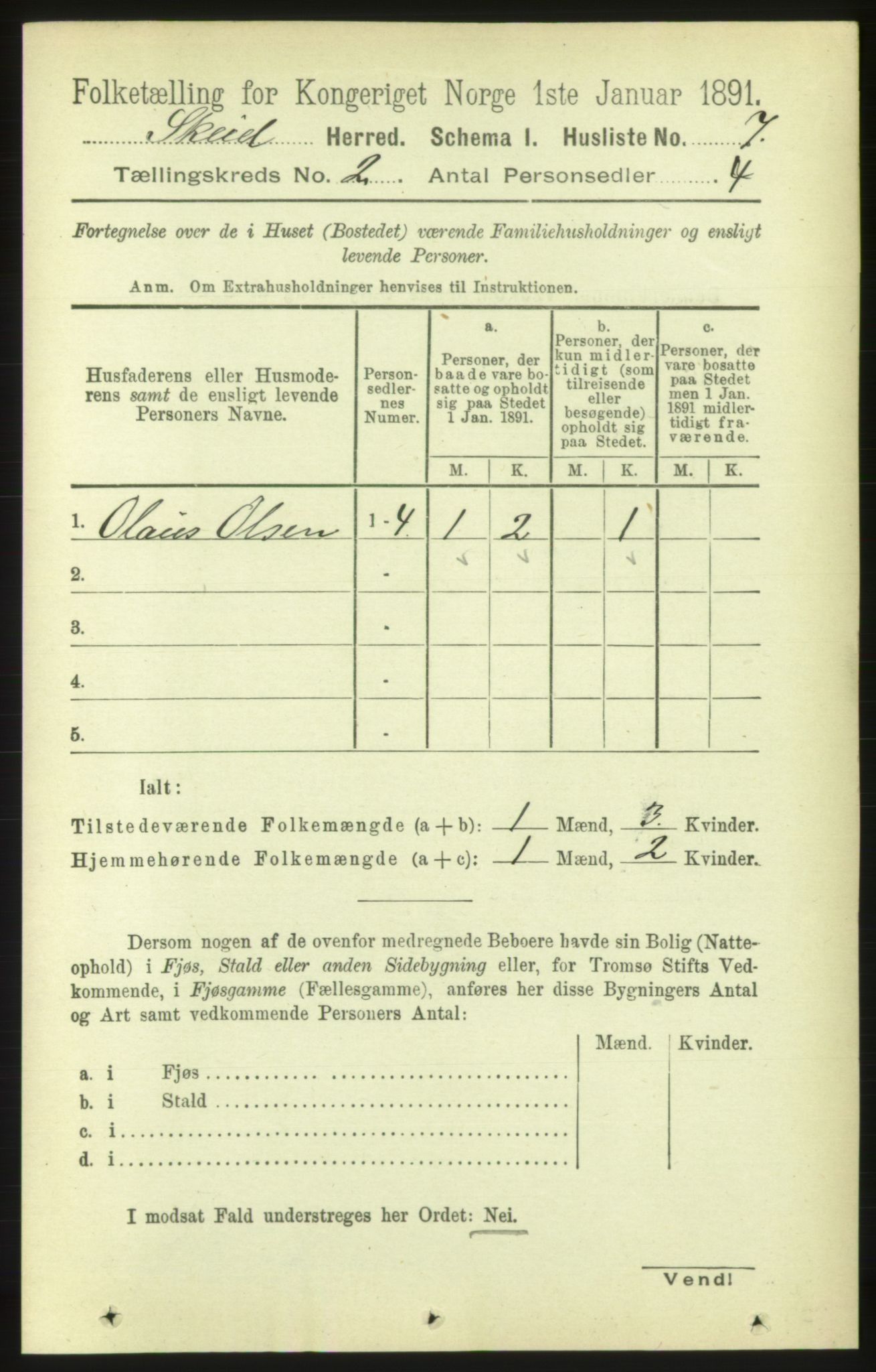 RA, 1891 census for 1732 Skei, 1891, p. 554